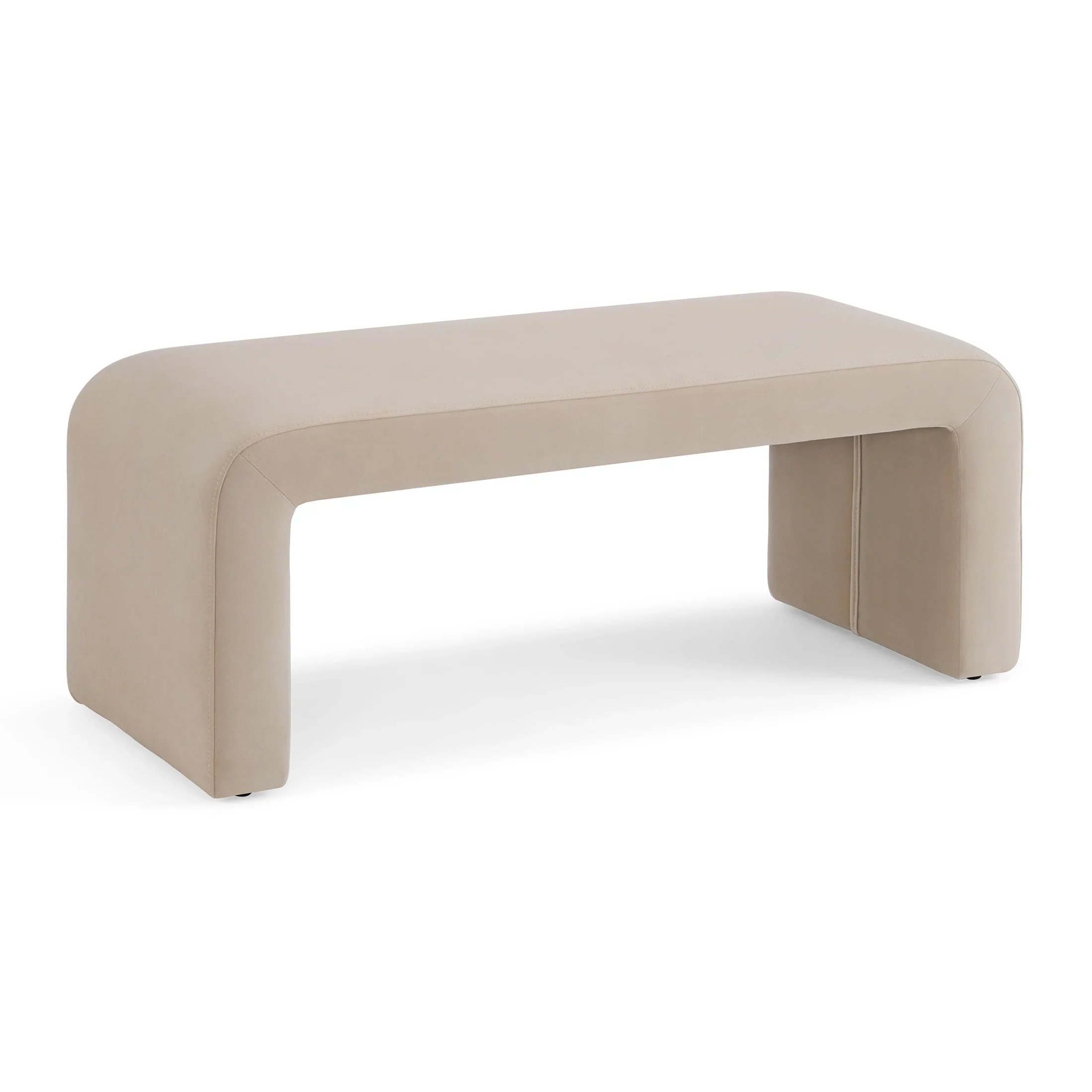 Better Homes & Gardens Juliet Velvet Waterfall Bench, Beige