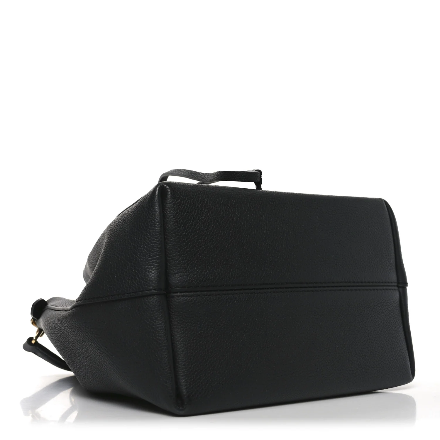 Calfskin Lockme Bucket MM Black