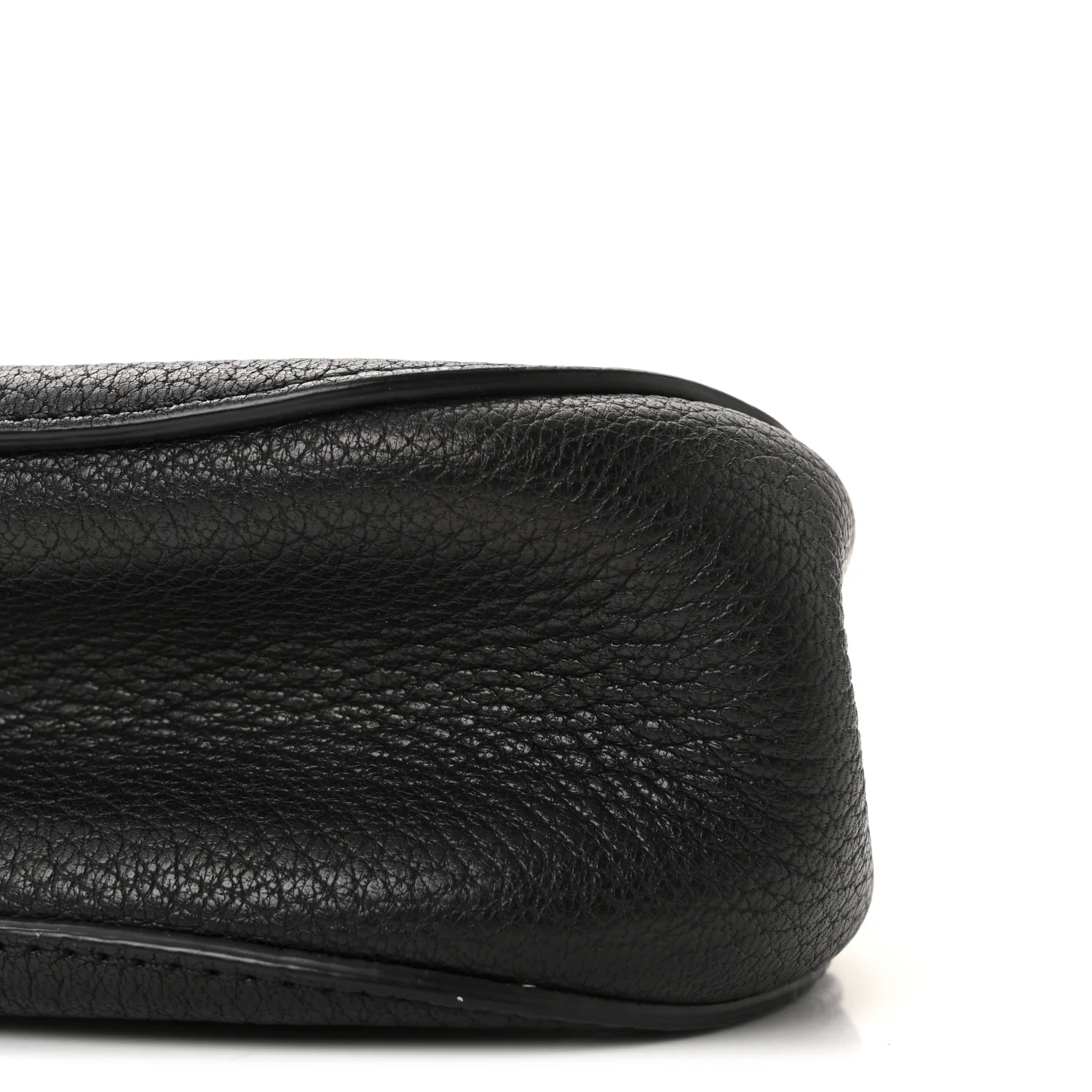 Grained Lambskin Nano Drew Shoulder Bag Black