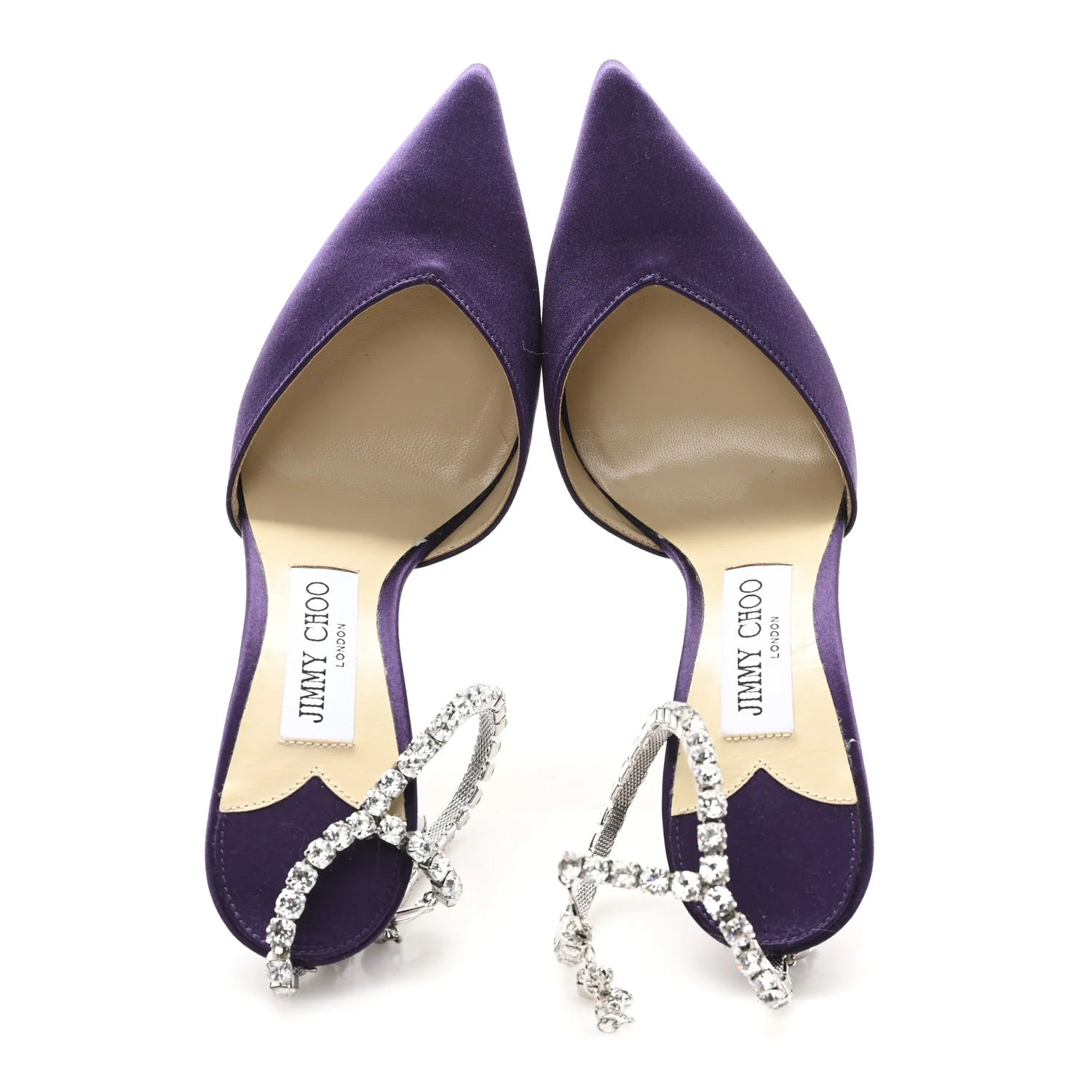 Satin Crystal Saeda 100 Pumps 36.5 Cassis