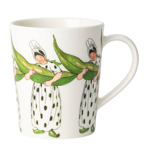Elsa Beskow krus m/håndtak 28 cl Mrs Broad Bean