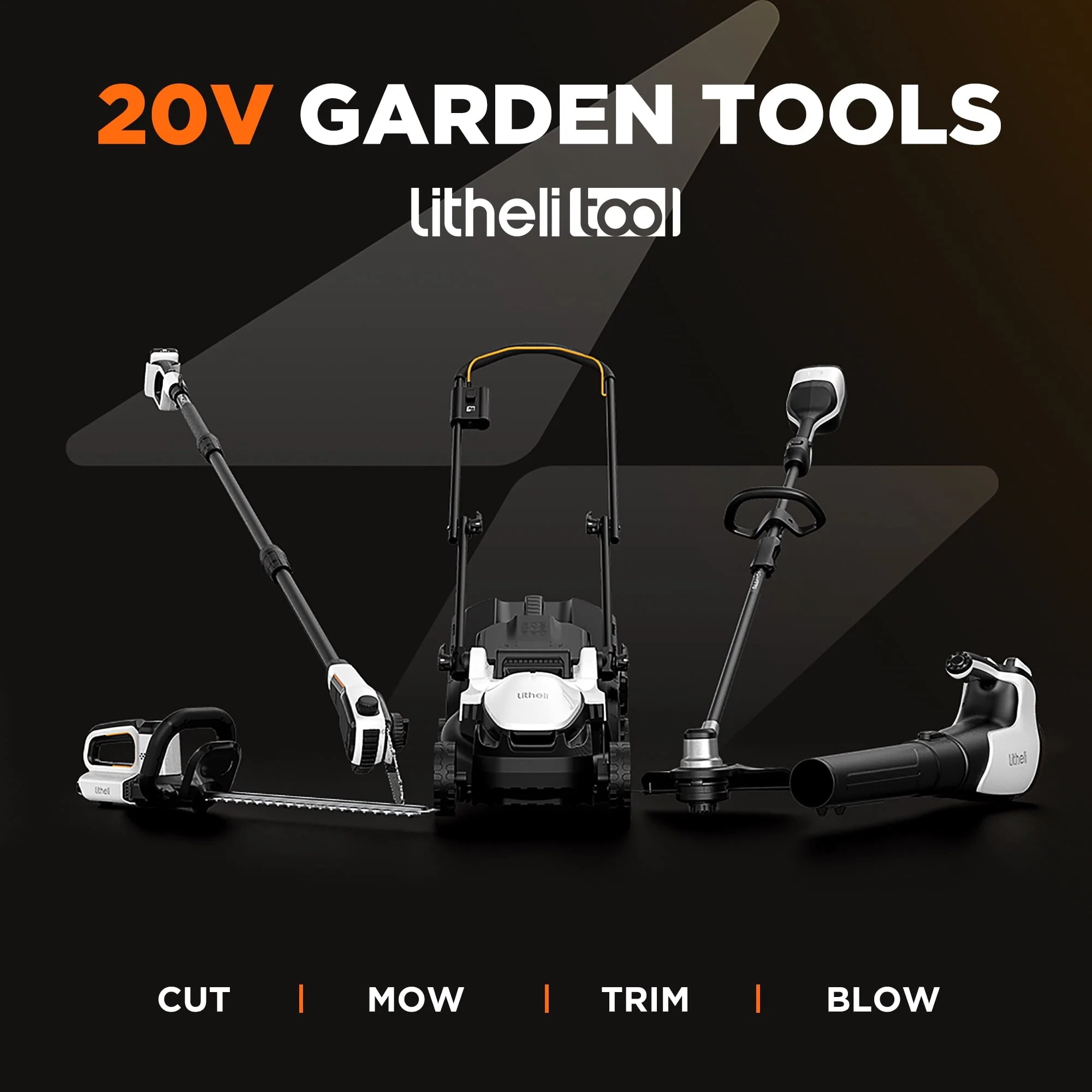 Cordless Lawn Mower 13 Inch, 5 Heights Adjustment, U20 Series 20V Electric Lawn Mowers for Garden With Brushless Motor, 4 0Ah Portable Battery Included Image 8