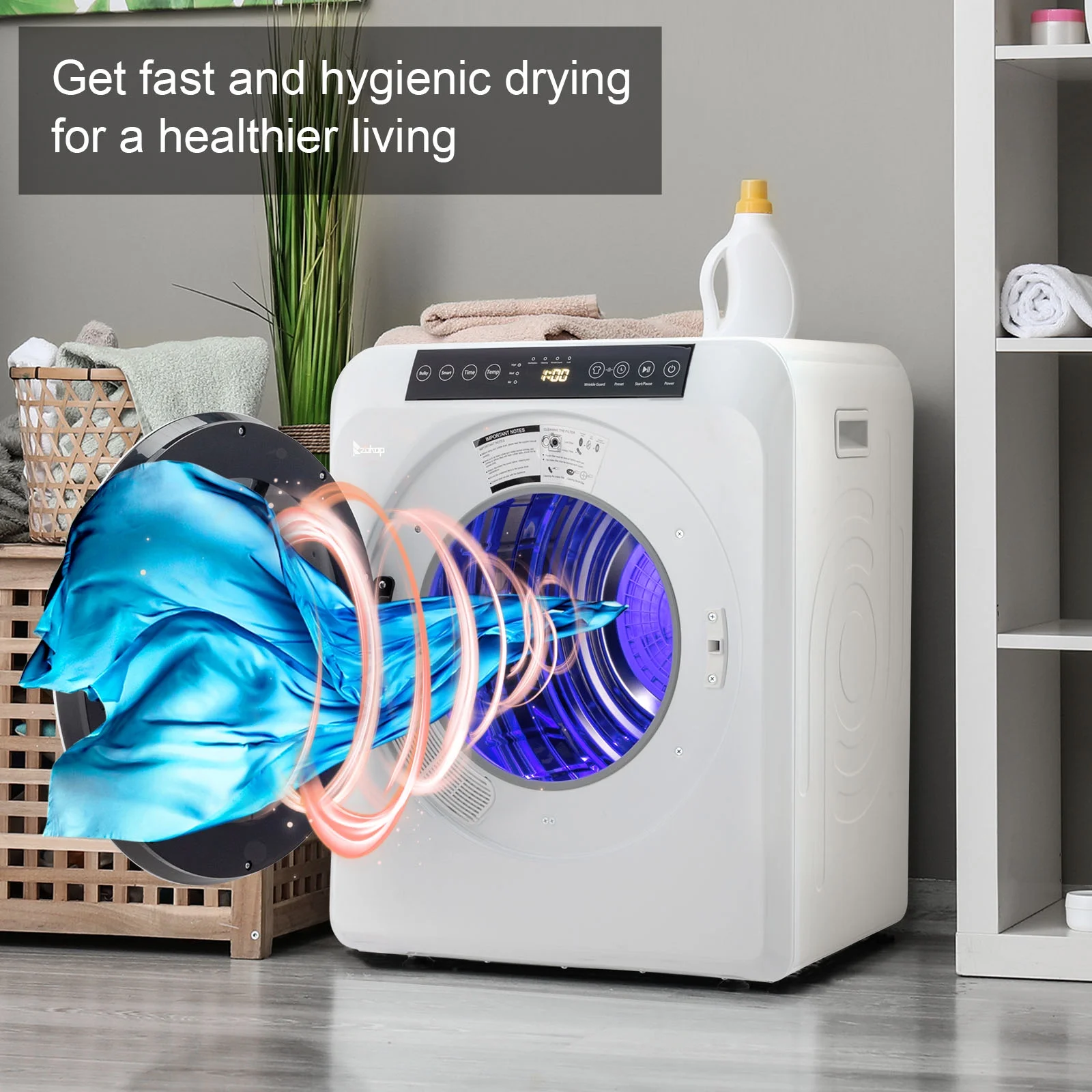 Ktaxon 3.5 Cu. Ft. Compact Electric Dryer, White