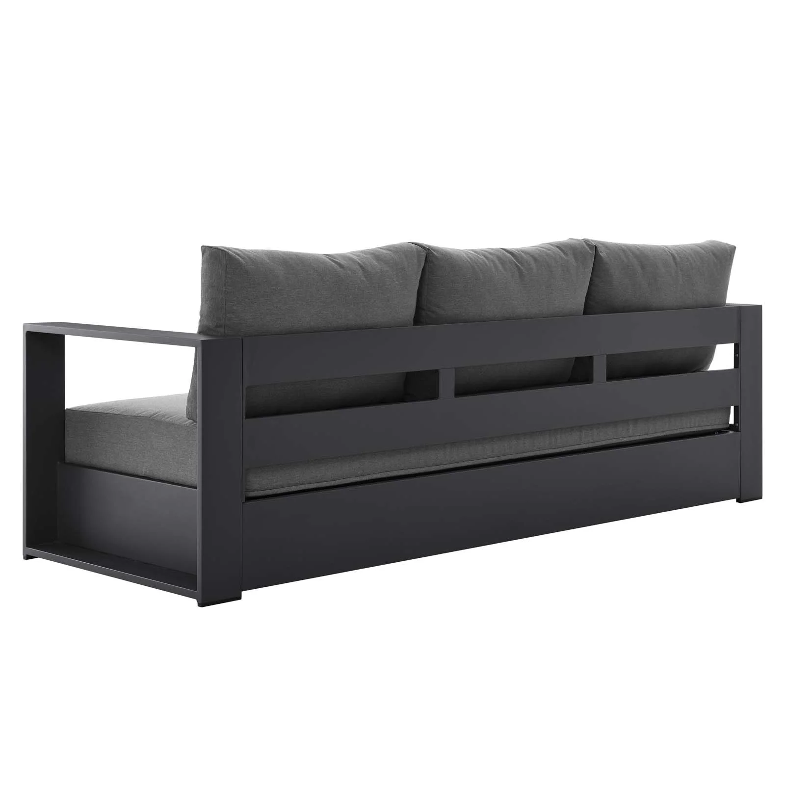 Lounge Sofa Table Set, Grey Gray, Aluminum, Metal, Fabric, Modern Contemporary, Outdoor Patio Balcony Cafe Bistro Garden Furniture Hotel Hospitality(Gray Charcoal) - Image 10