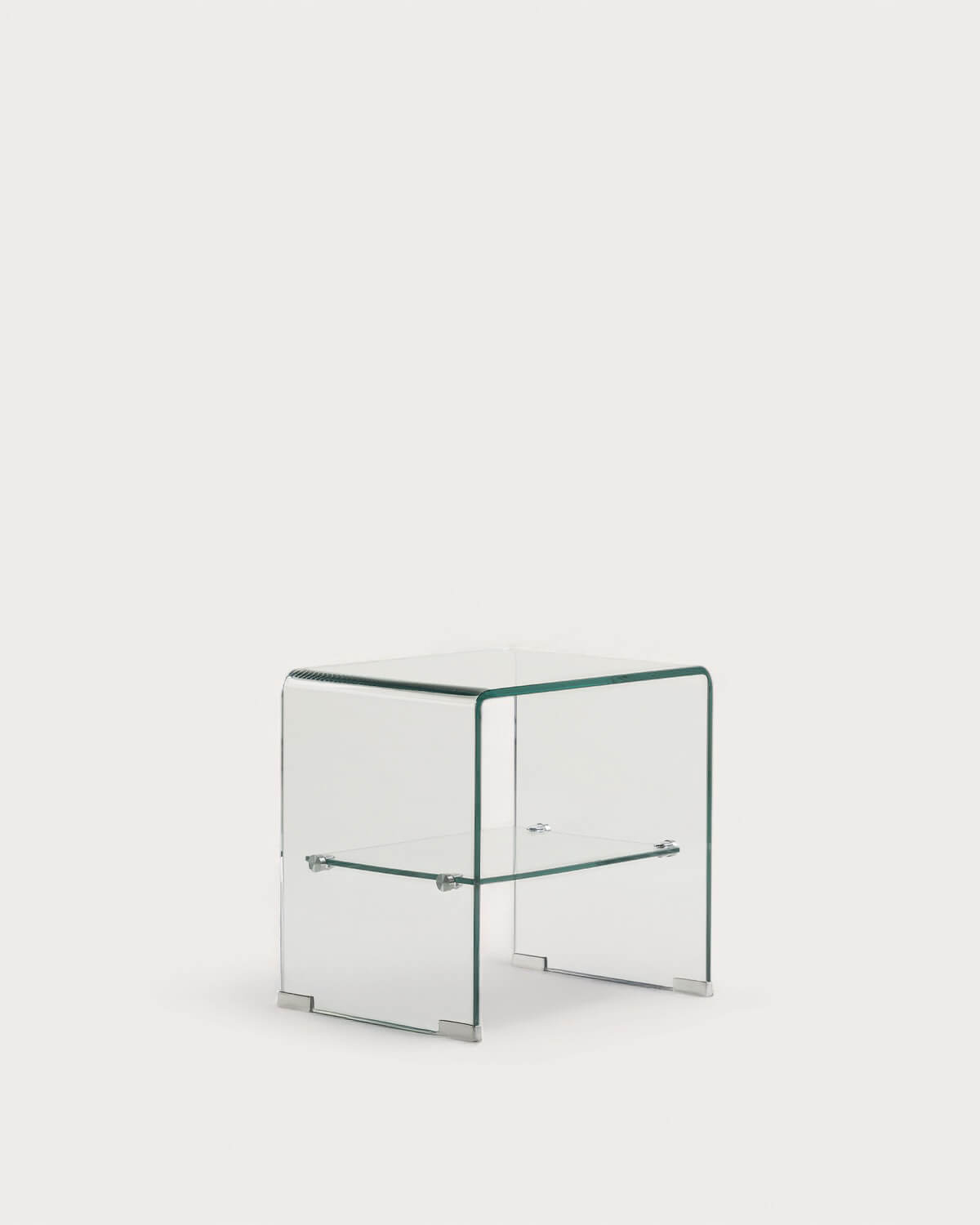 Endil - Mesa Auxiliar Rectangular de Cristal Templado (47x36 cm) Endil