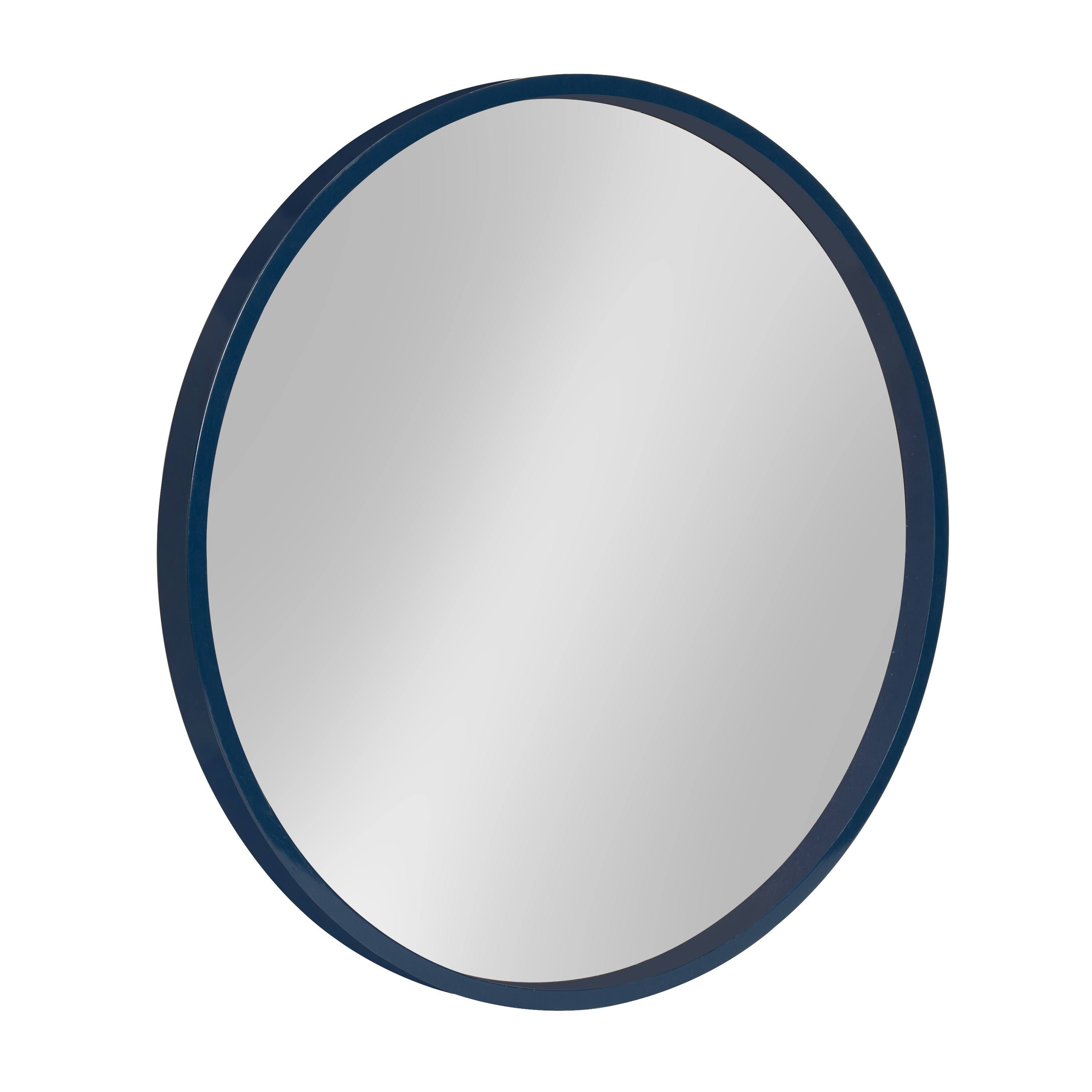 Kate and Laurel Travis Round Wood Wall Mirror, 21.6
