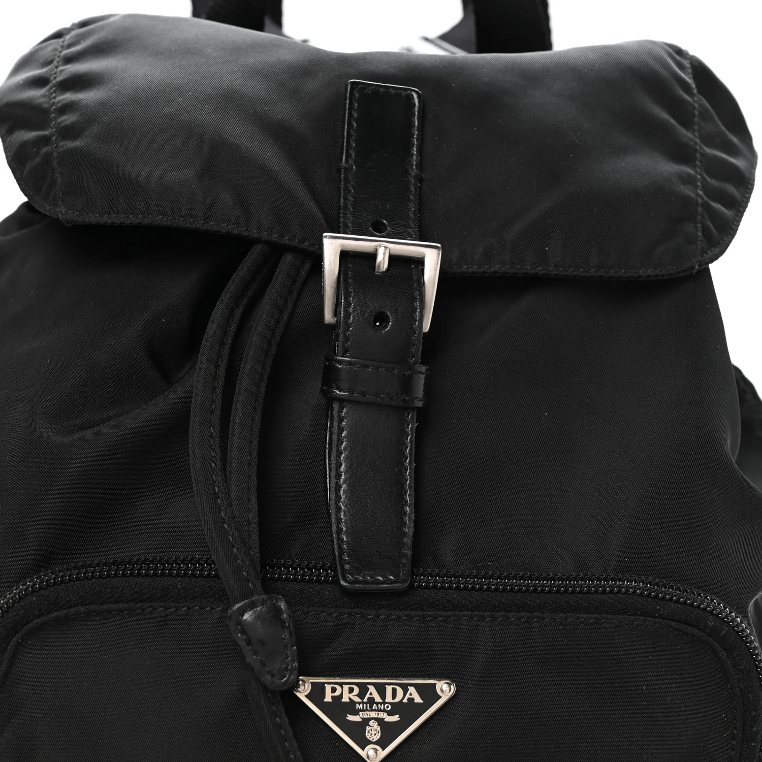 Tessuto Nylon Vela Cinch Backpack Black