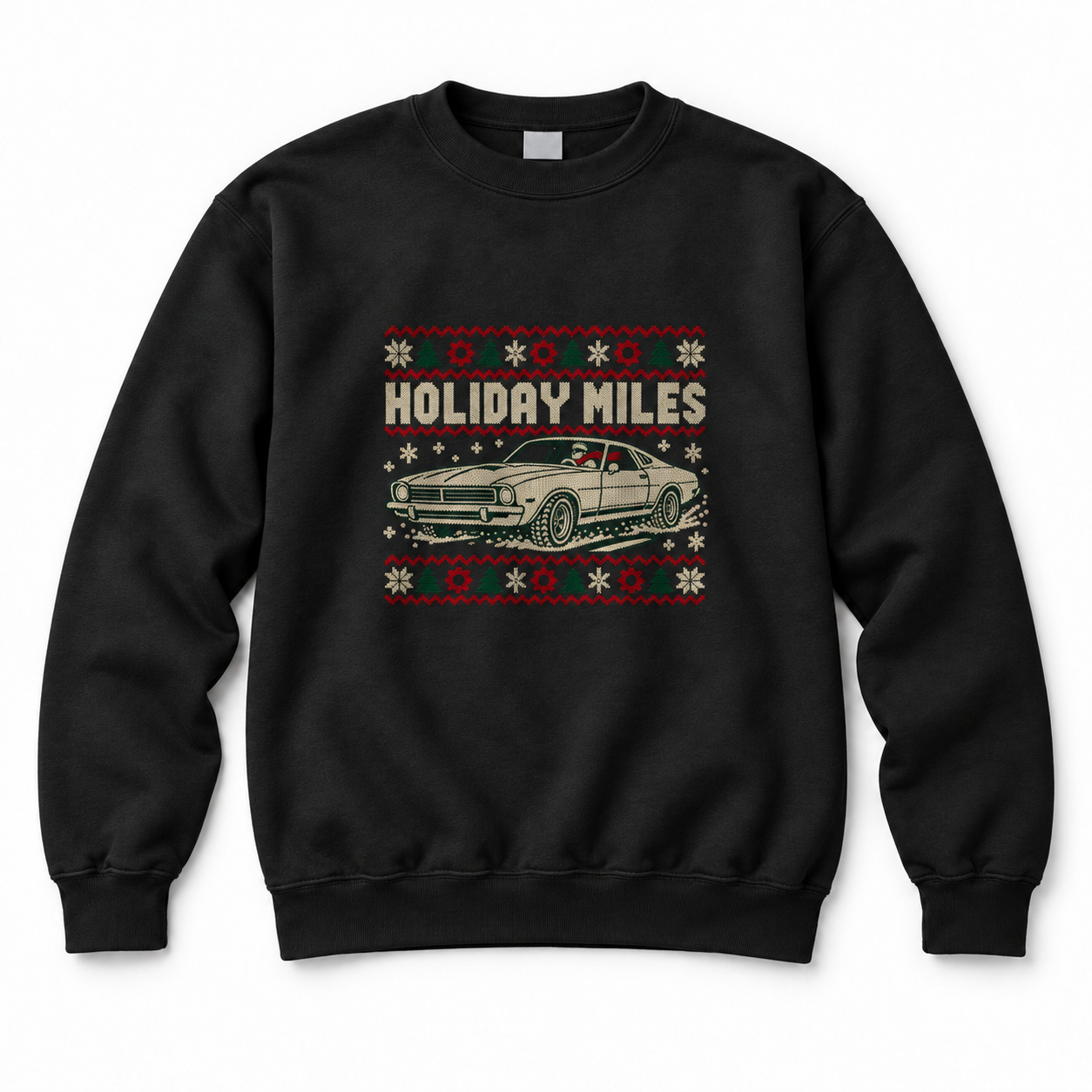 Holiday Miles Classic Car Crewneck Sweatshirt