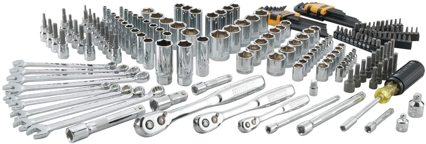 Coffret de douilles à entraînement mécanique DEWALT 200 pièces MM/SAE (DWMT75000)