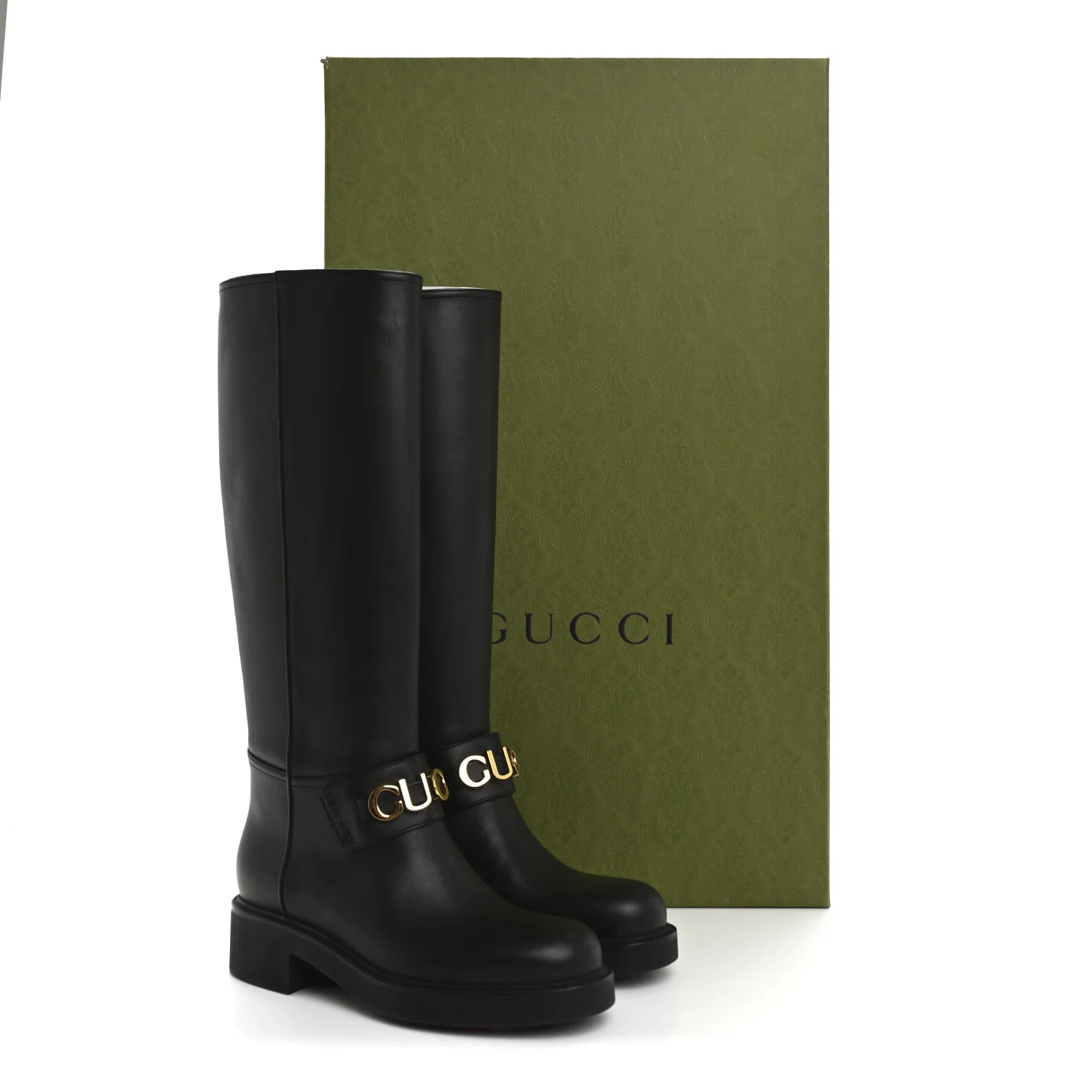 Calfskin Over The Knee Boots 37 Black