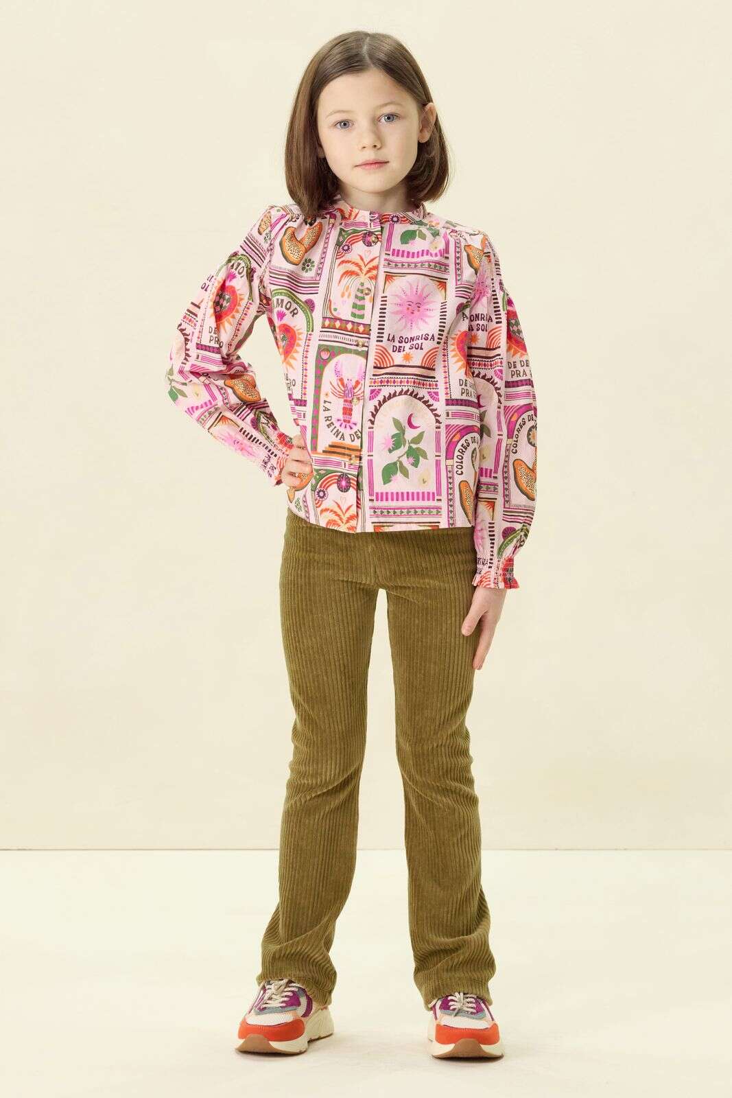 Groene rib flared legging