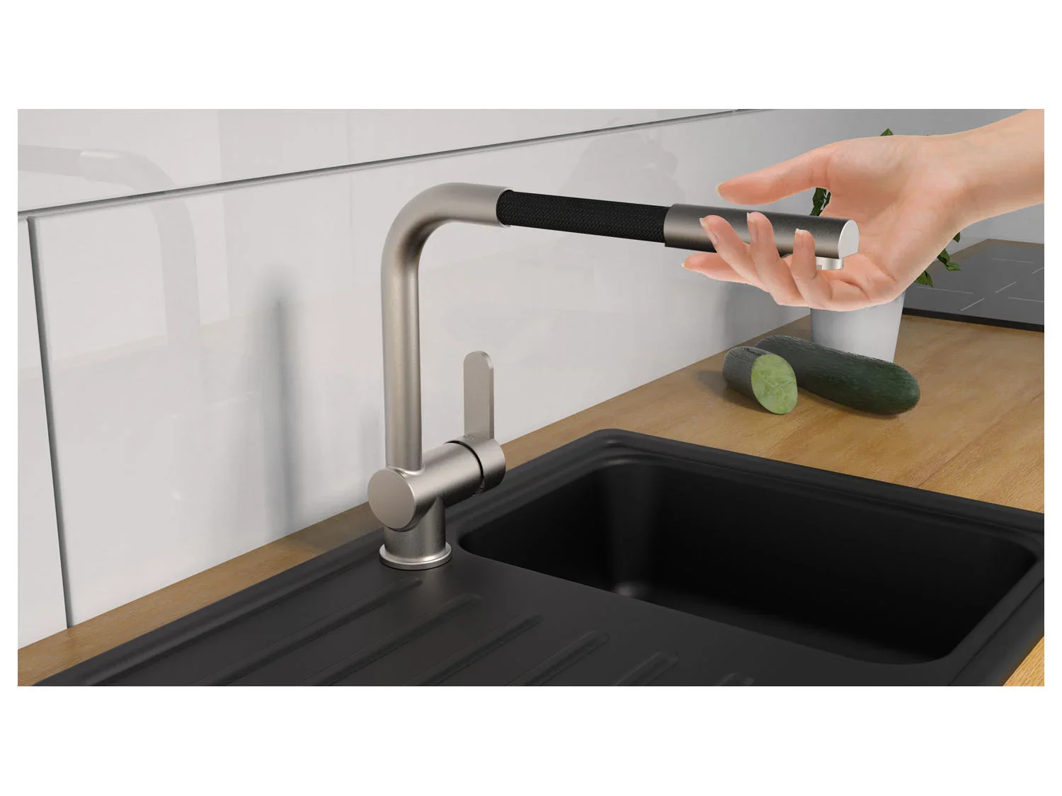 Schtte Mitigeur robinet de cuisine LONDON, avec bec extensible