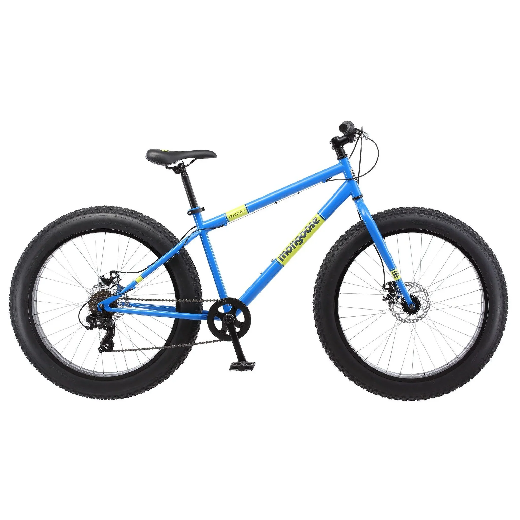 Mongoose Dolomite Adul Fat Tire Mountain Bike, 26-Inch Wheels, Light Blue
