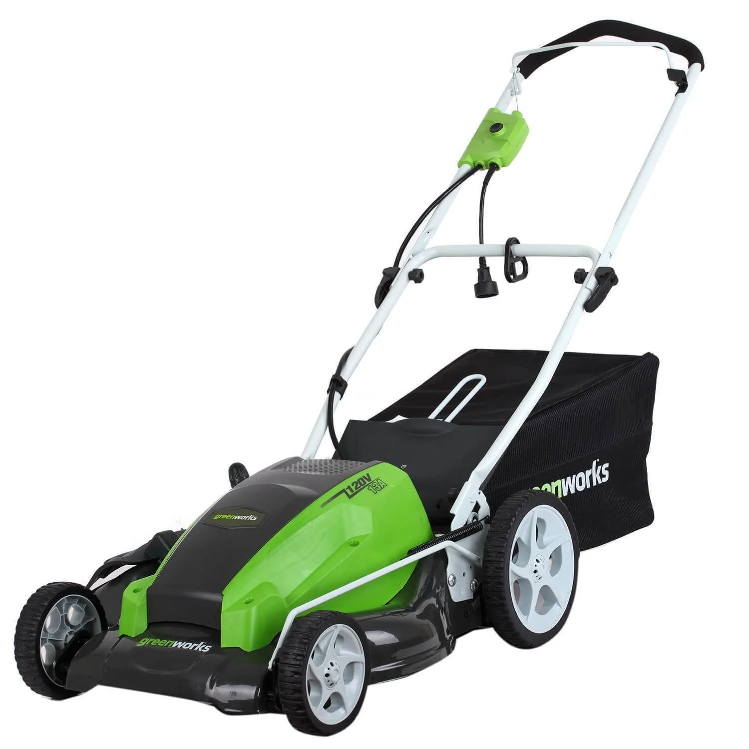 13 Amp 21 inch Corded Electric Walk Behind Push Lawn Mower, 25112