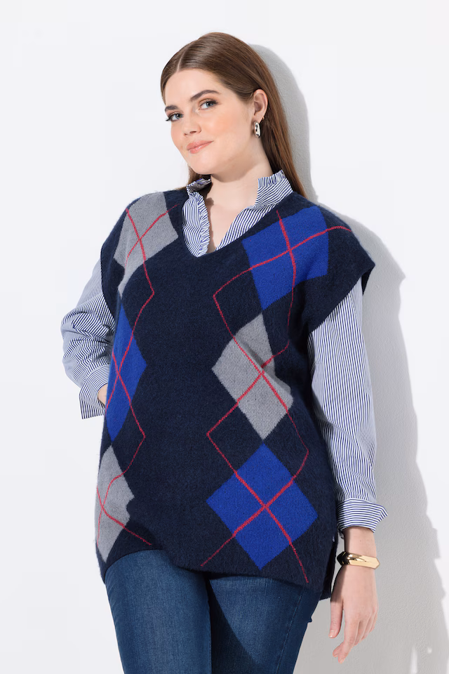 Argyle V-Neck Sweater Vest