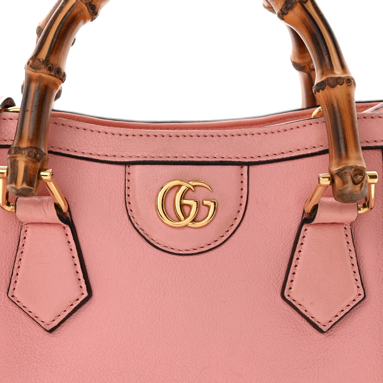 Wonka Grain Calfskin Mini Diana Tote Bag Wild Rose Fuxia Fluo