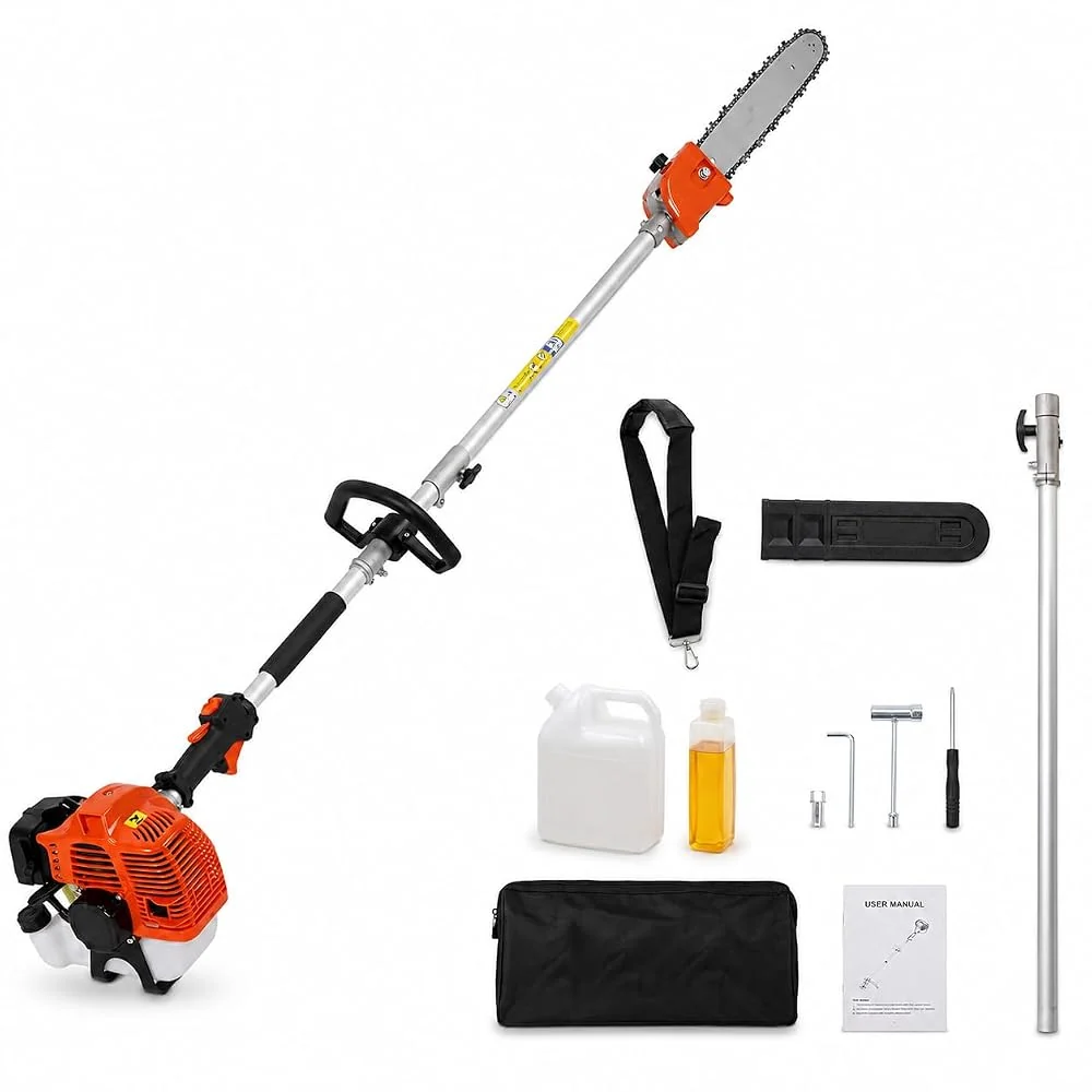 GarveeTech 43CC Gas Pole Saw, 9.5FT Shaft, for High Branch Pruning