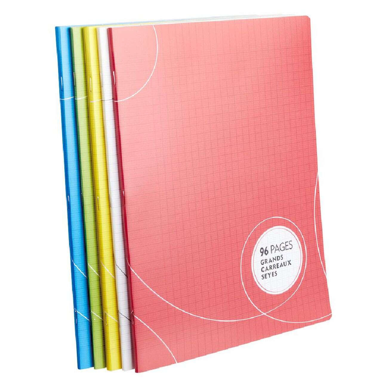 Cahier grands carreaux couverture rigide 96 pages 24x32cm x5