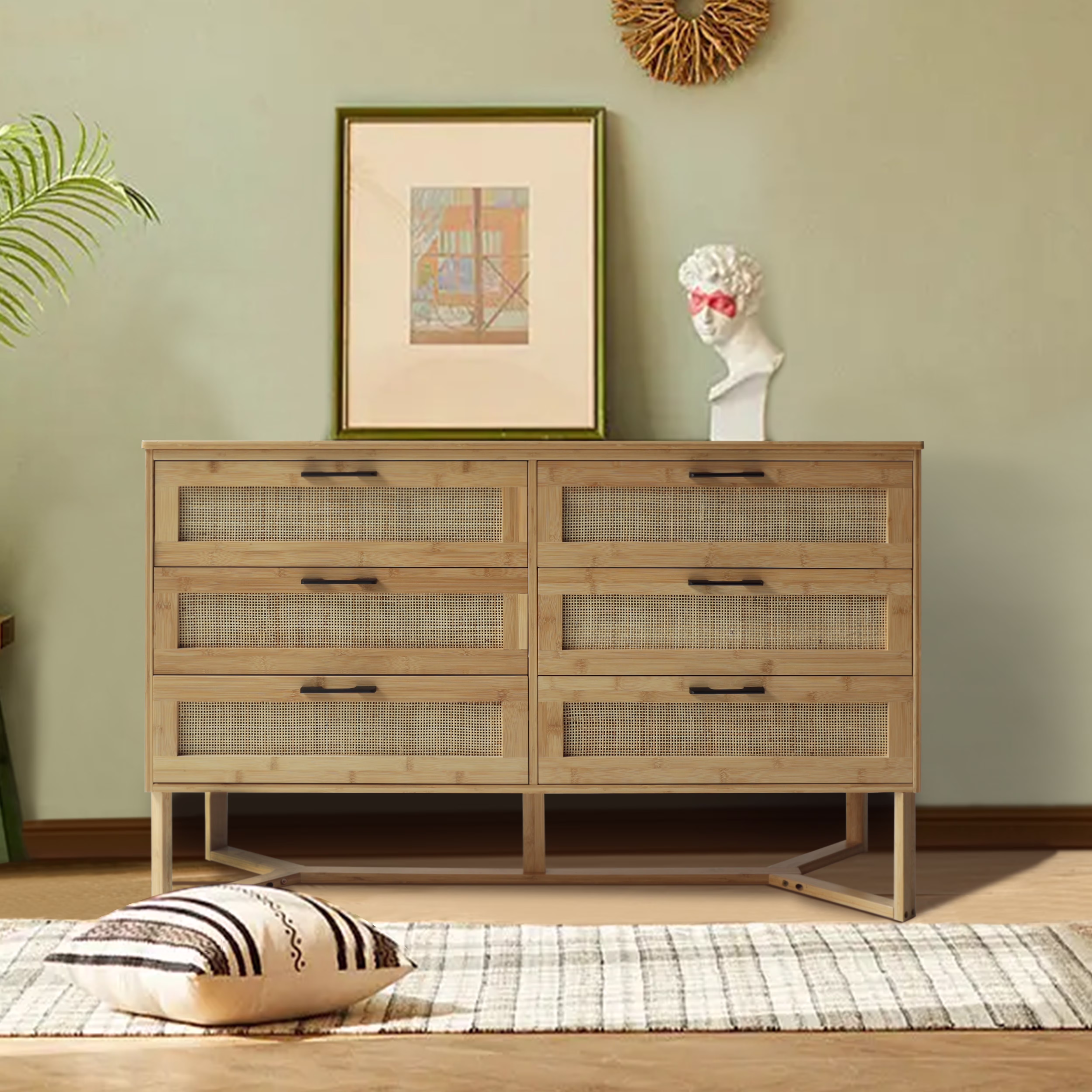 Oversized 5-Drawer Dresser Chest, Large Storage Dresser for Bedroom Storage, Oak(Oak/5 drawer) - Image 7