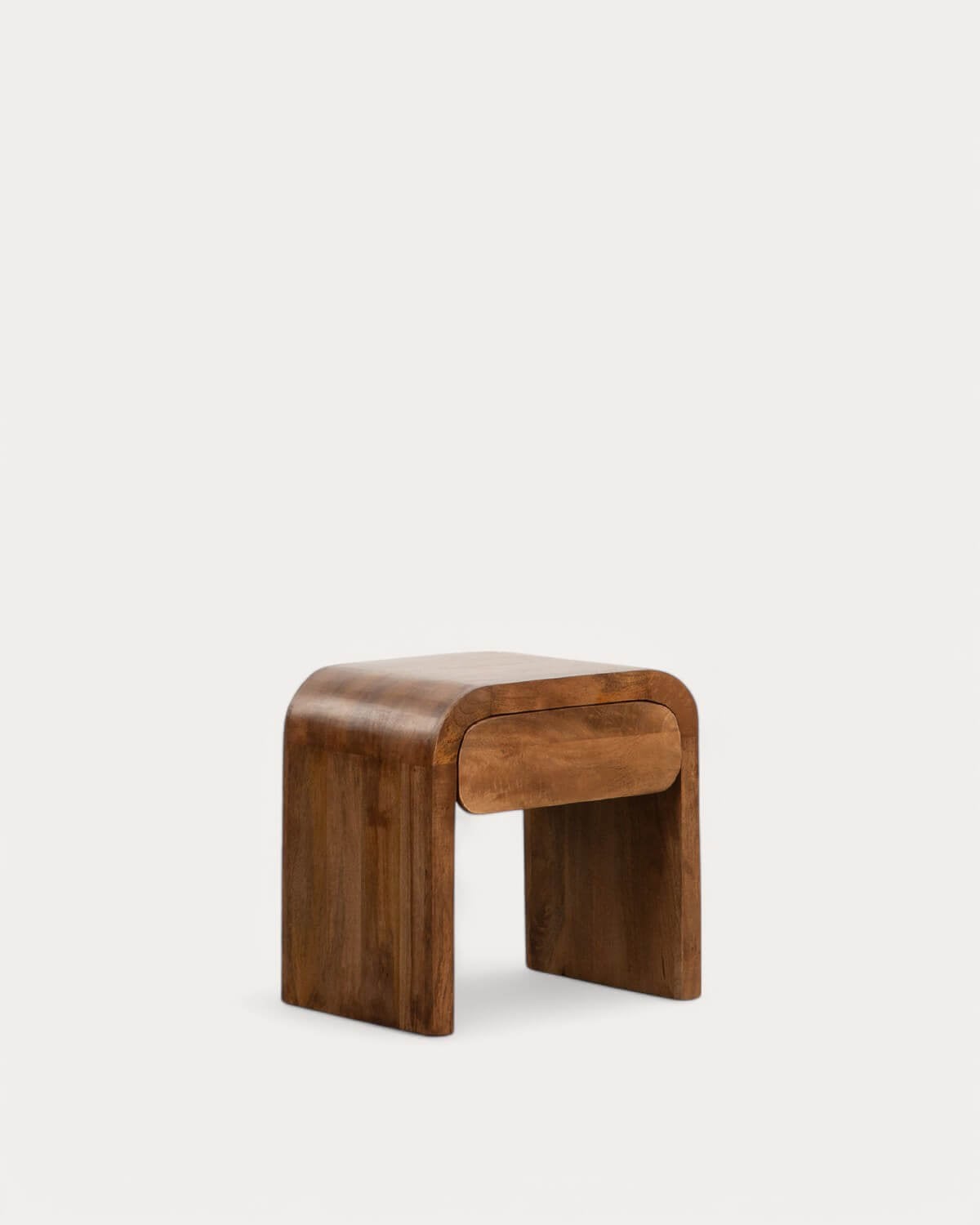 Vanile - Pack 2 Mesitas de Noche con Cajón de Madera de Mango (47x35 cm) Vanile