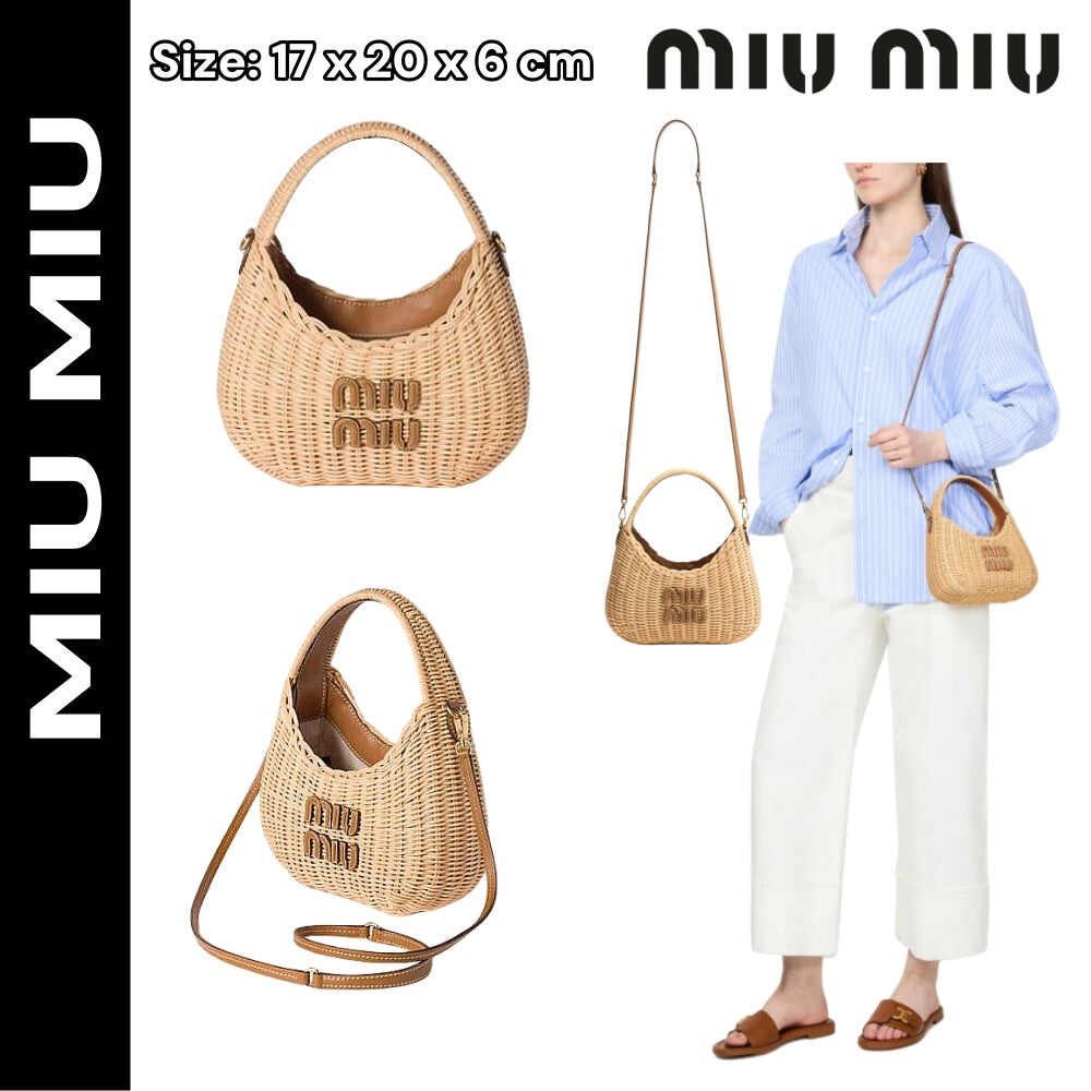 【ミュウミュウ】夏に最適☆ ミュウミュウ かごバッグ ワンダー ウィッカー