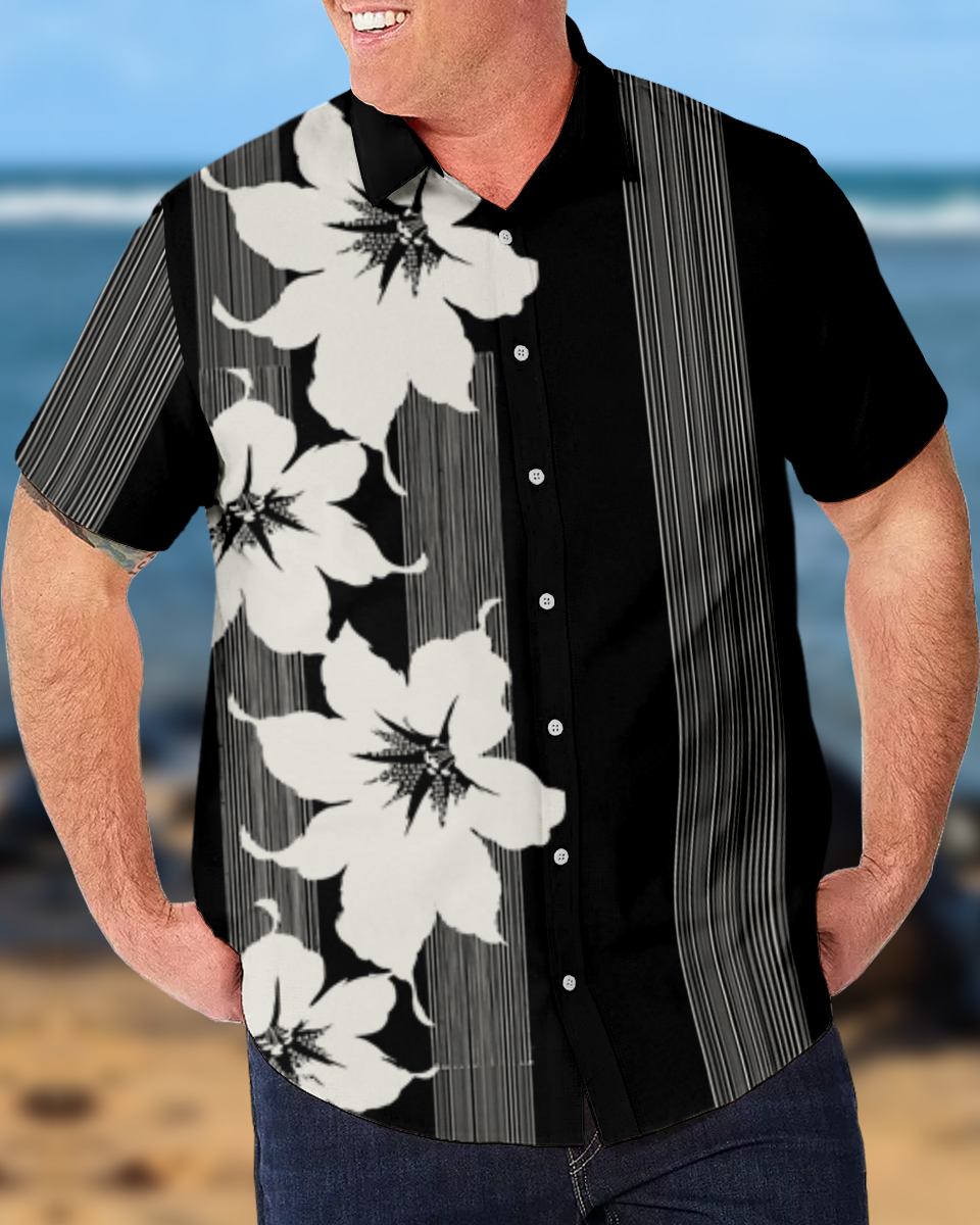 Chemise hawaïenne décontractée à manches courtes pour homme, grandes tailles, modèle 004