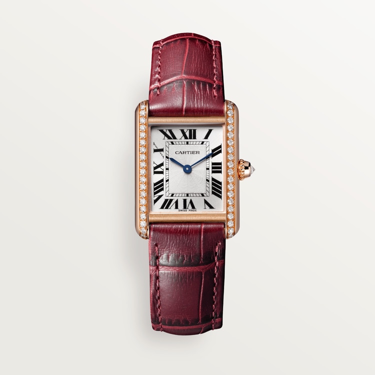 [Super Clone]TANK LOUIS  Rose Gold Diamond 22mm