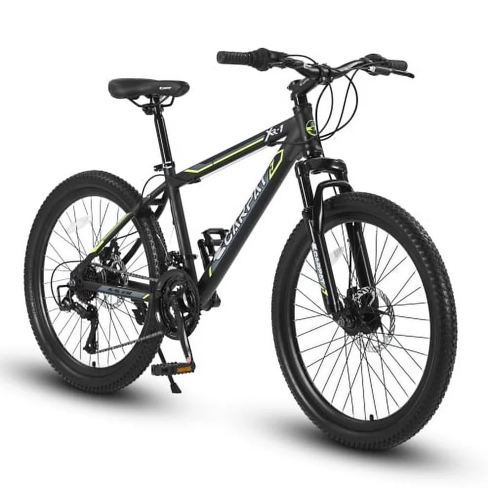 Ambifirner s Mountain Bike, 24-Inch Wheels, Aluminum Frame, 21-Speed Drivetrain, Lavender