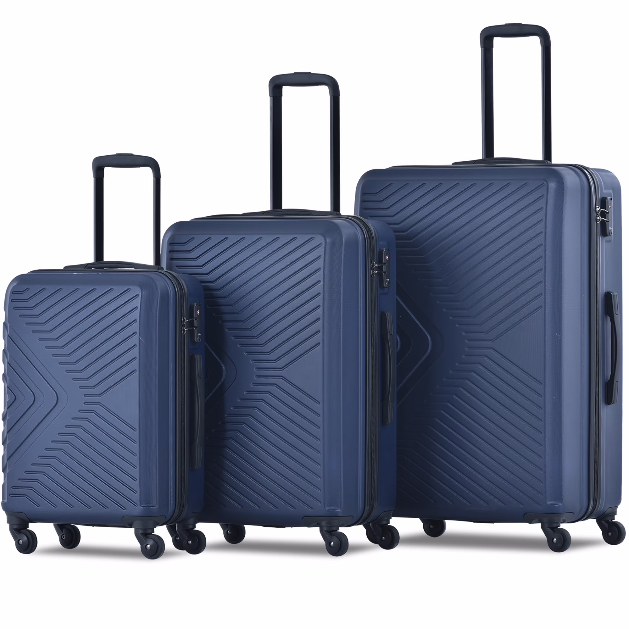 3 Piece Blue Luggage Travel Set, 20" 24" 28" Carry on Luggage with Spinner Wheels, Lightweight Hard Case Luggage Travel Suitcase Christmas Gifts for Business Trip Holiday Travel Cruise(Blue) - Image 5