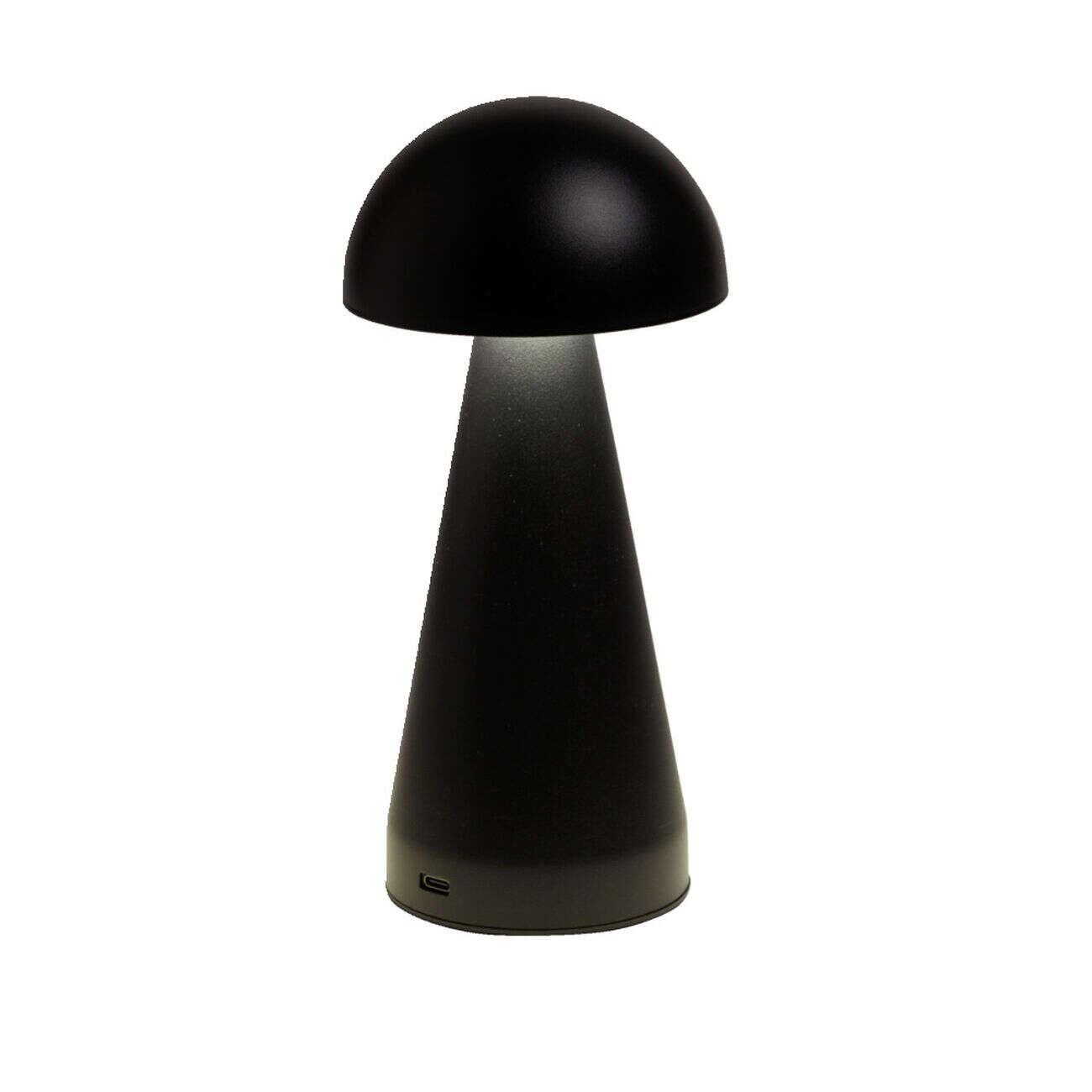 Lampe de table Roundi USB tactile noire Ø9,5xH22,5cm