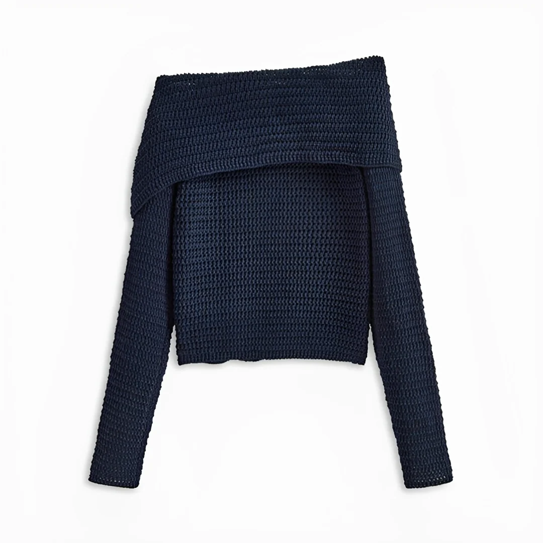 Ginalyn - Pull asymétrique avec épaule dénudée