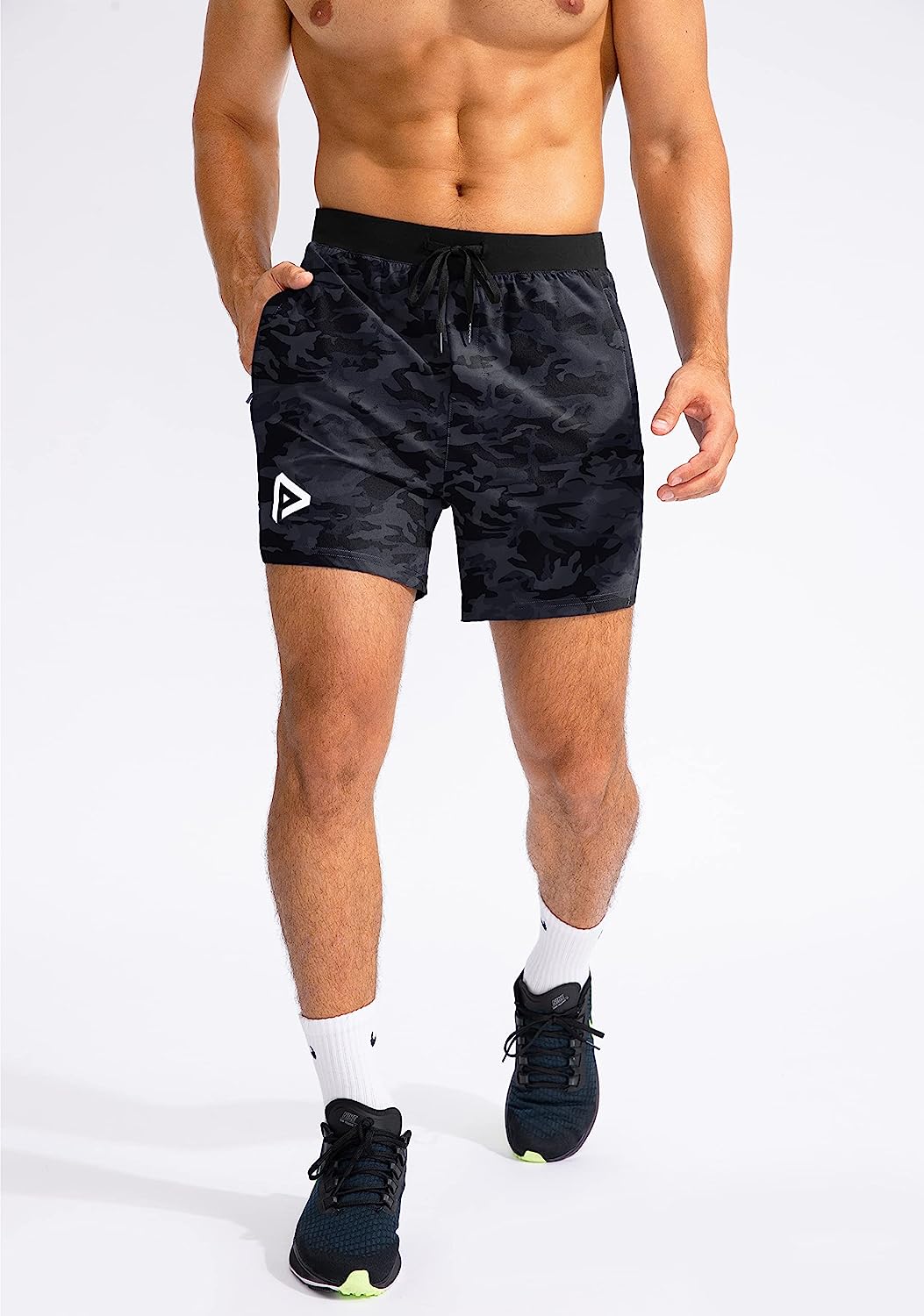 Short de sport pour homme, 12,7 cm, séchage rapide, idéal pour la course et le football, avec 3 poches.