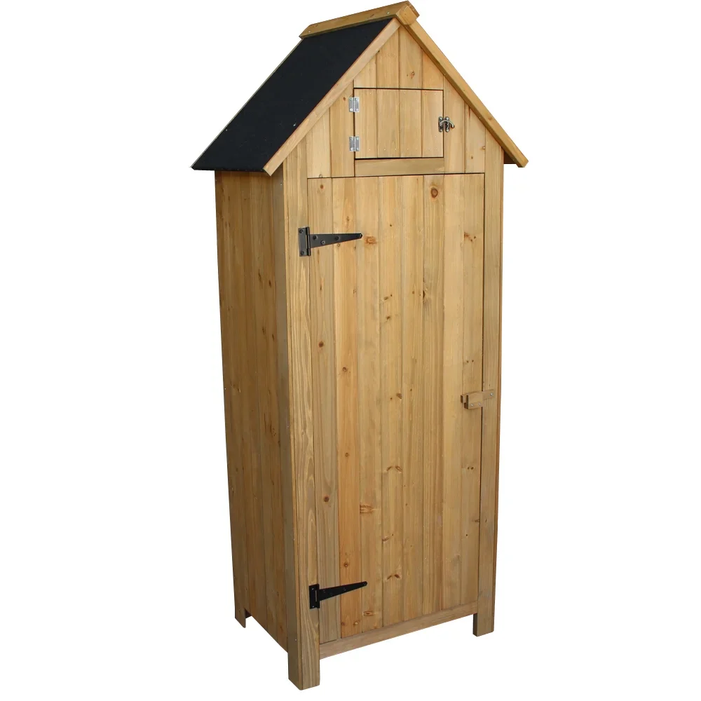 UBesGoo Fir wood  with Single Door Wooden Live Garden Shed Wooden Lockers Wood