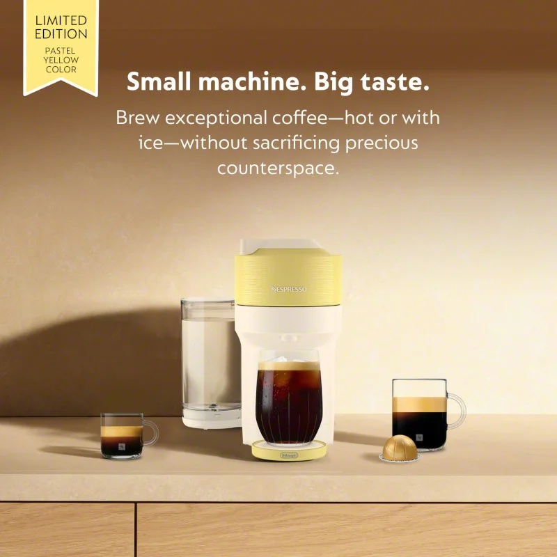 Nespresso Vertuo Pop+ Summer Limited Edition by De'Longhi, Pastel Yellow