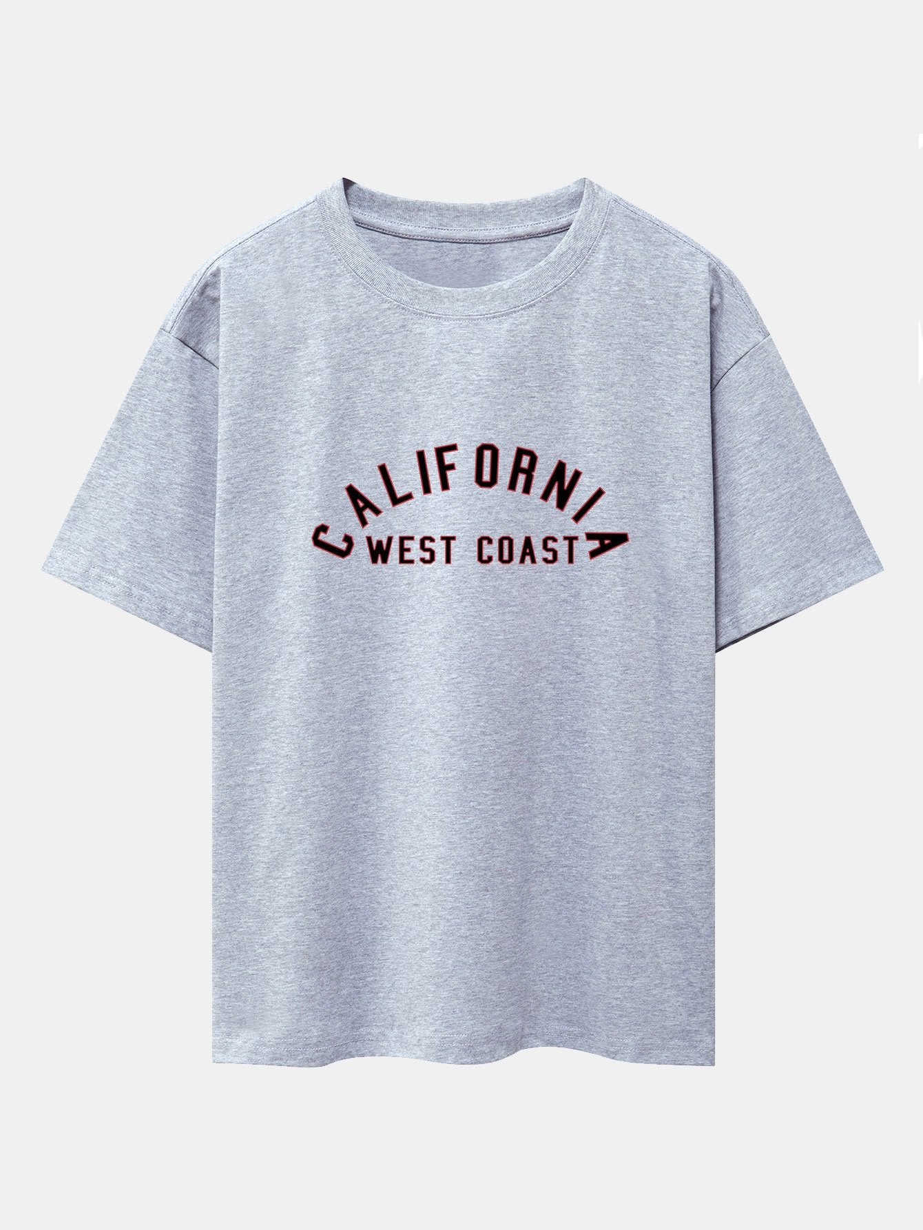 T-shirt oversize à épaules tombantes et imprimé californien (poids lourd)