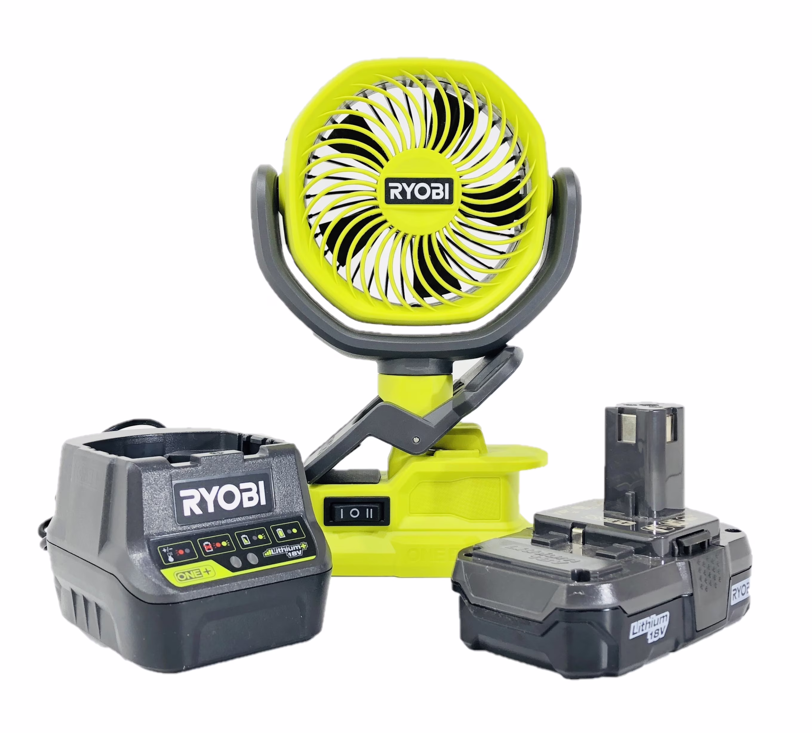 ONE+ 18 - Volt Cordless 4 In. Clamp Fan PCF02 Kit with Battery and Charger (Bulk Packaged)