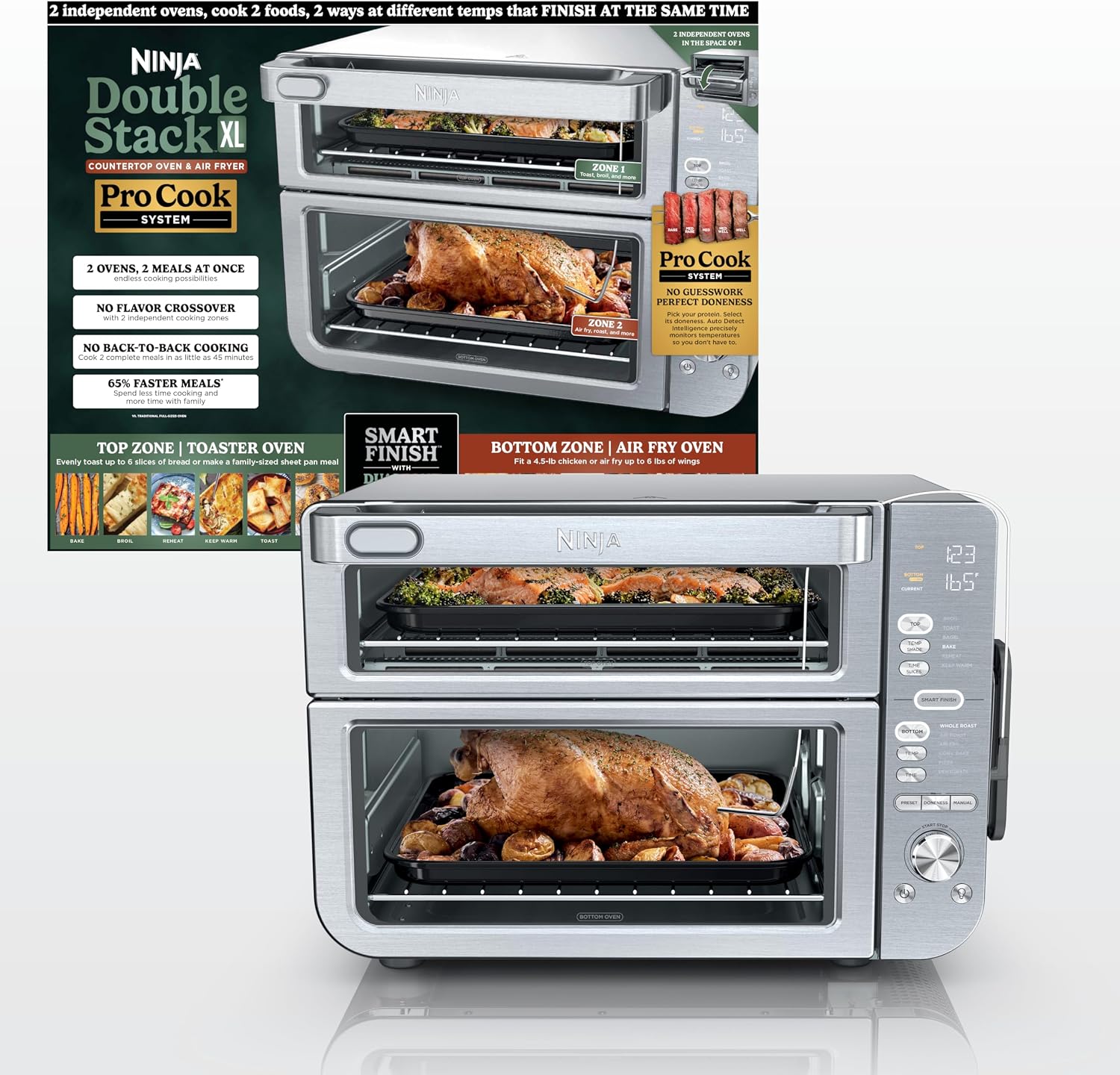 Ninja Prestige Smart XL Countertop Oven, 10-in-1, Stainless Steel, DT501