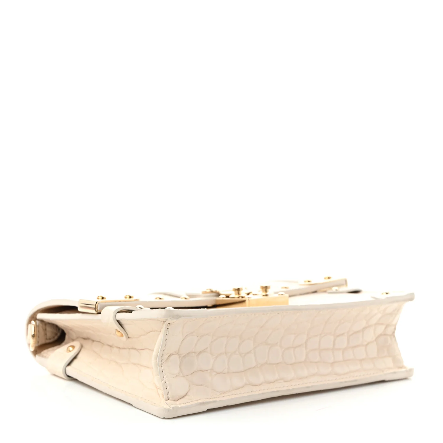 Alligator Trunk Chain Wallet Latte