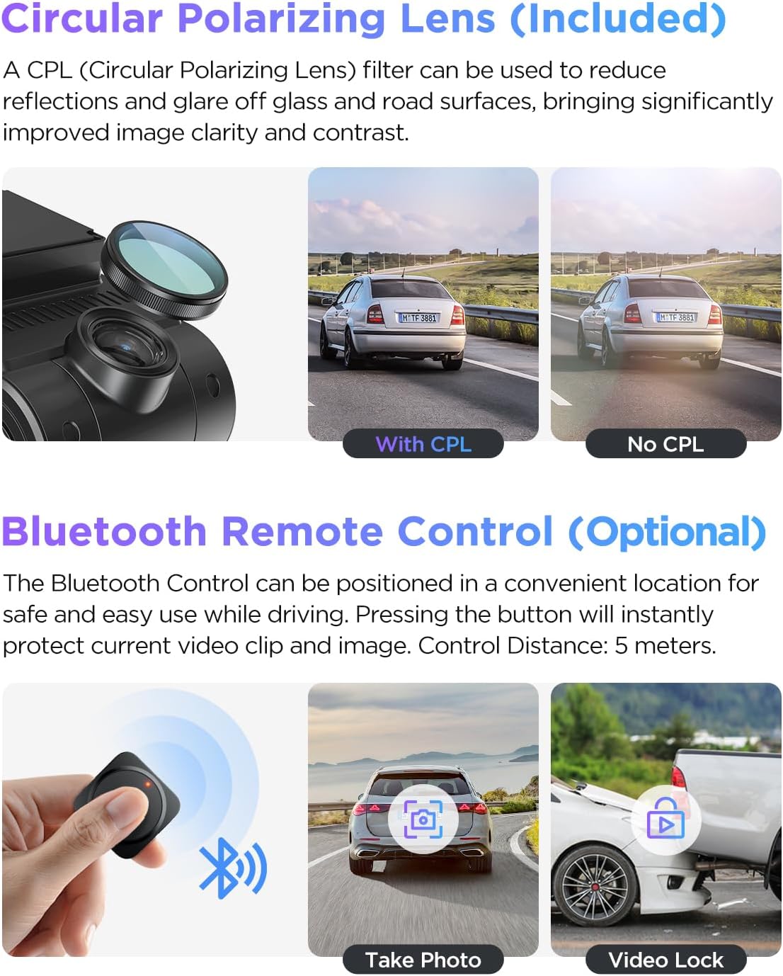 VIOFO A229 Pro 4K HDR Dash Cam  Dual STARVIS 2 IMX678 IMX675  4K+2K Front and Rear Car Camera  2 Channel with HDR  Voice Control  5GHz WiFi GPS  Night Vision 2.0  24H Parking Mode