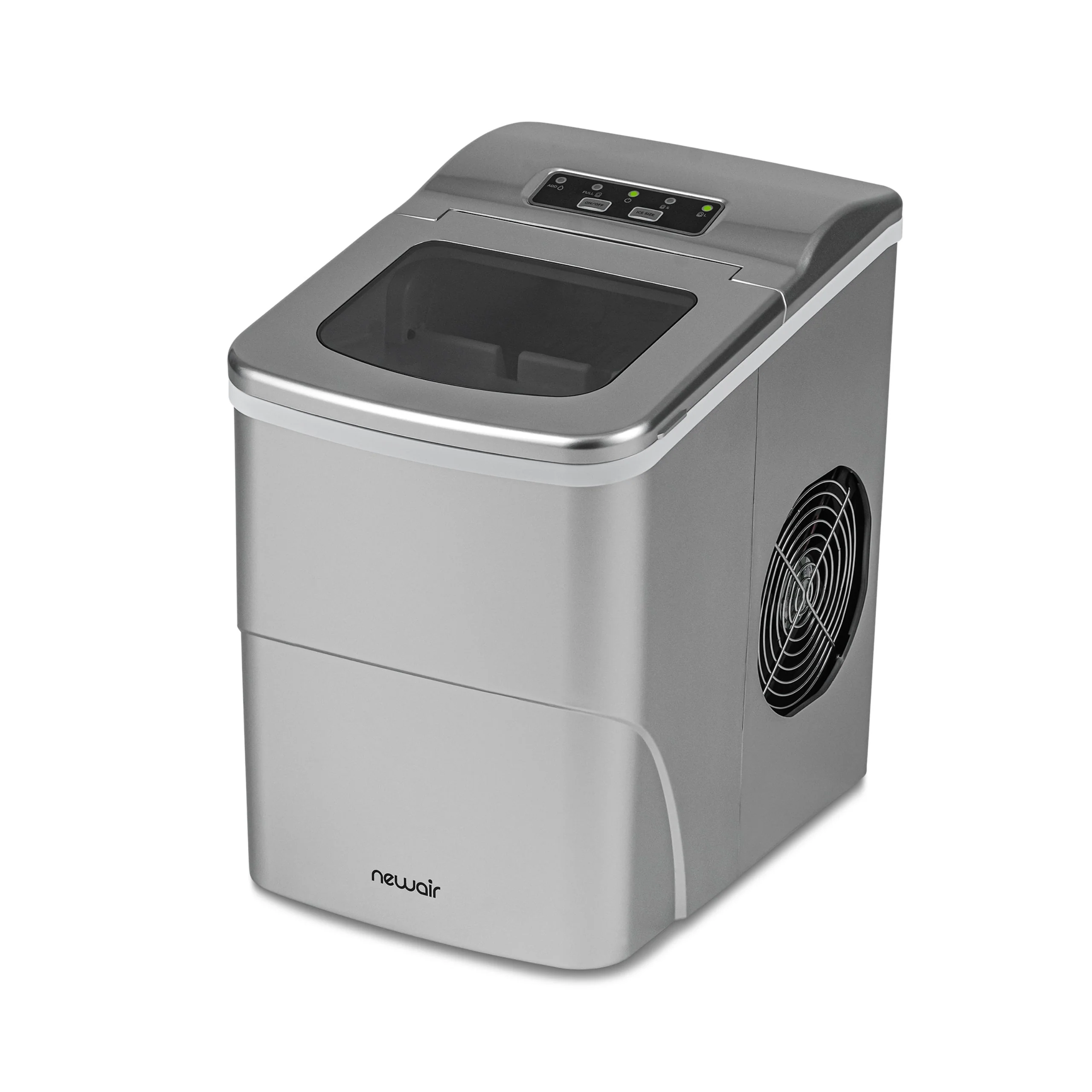 Newair Countertop Bullet Ice Maker in Matte Black or Metallic Silver, 26 lbs/Day