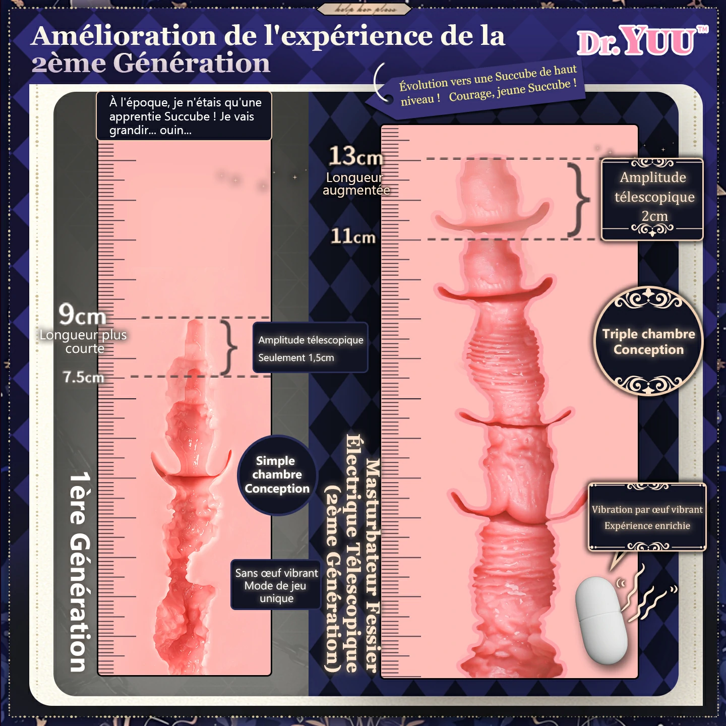 Matériau TPR premium, toucher peau douce et fesses rebondissantes.