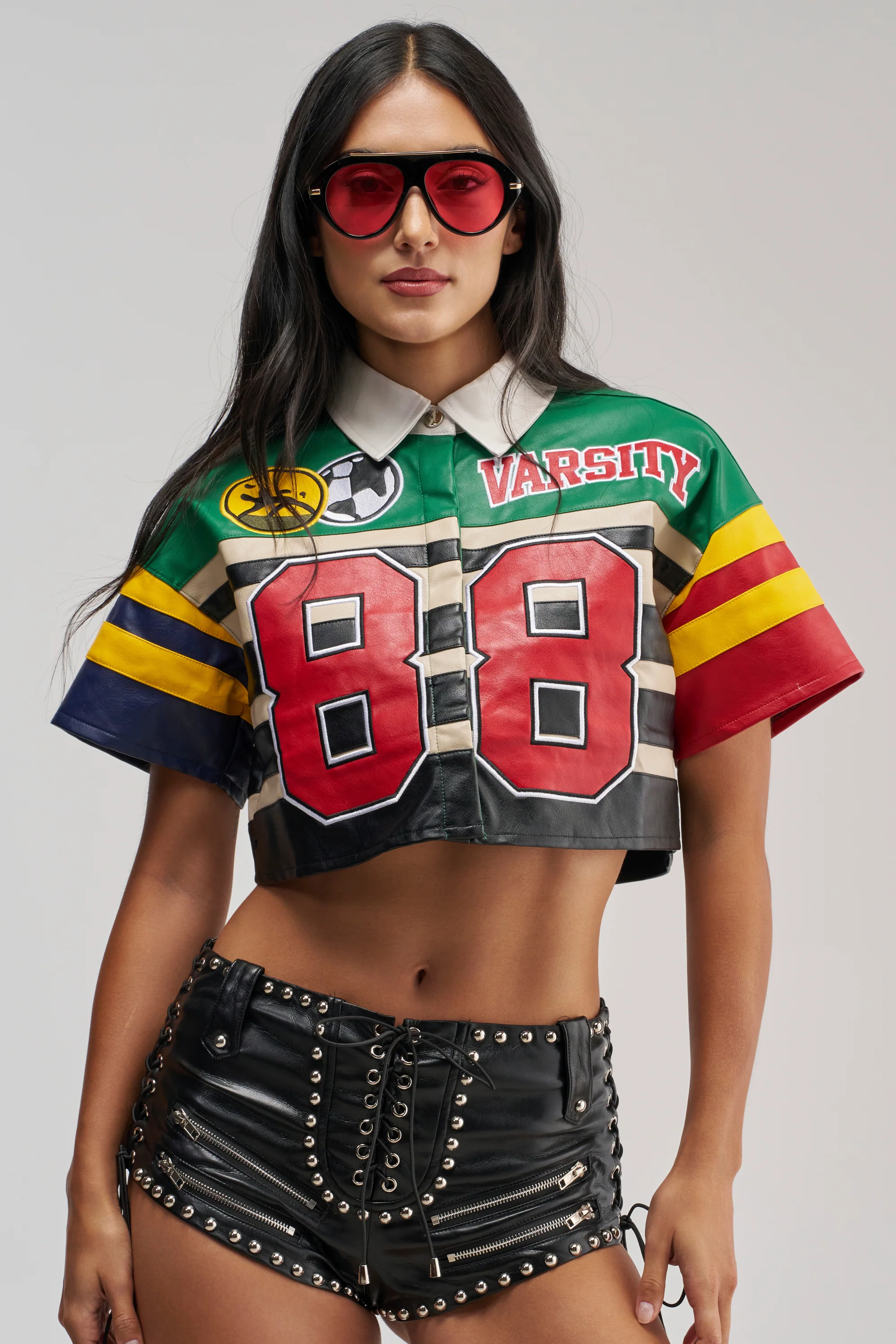 BACK TO SCHOOL VIBES PU BUTTON DOWN - Akira Store