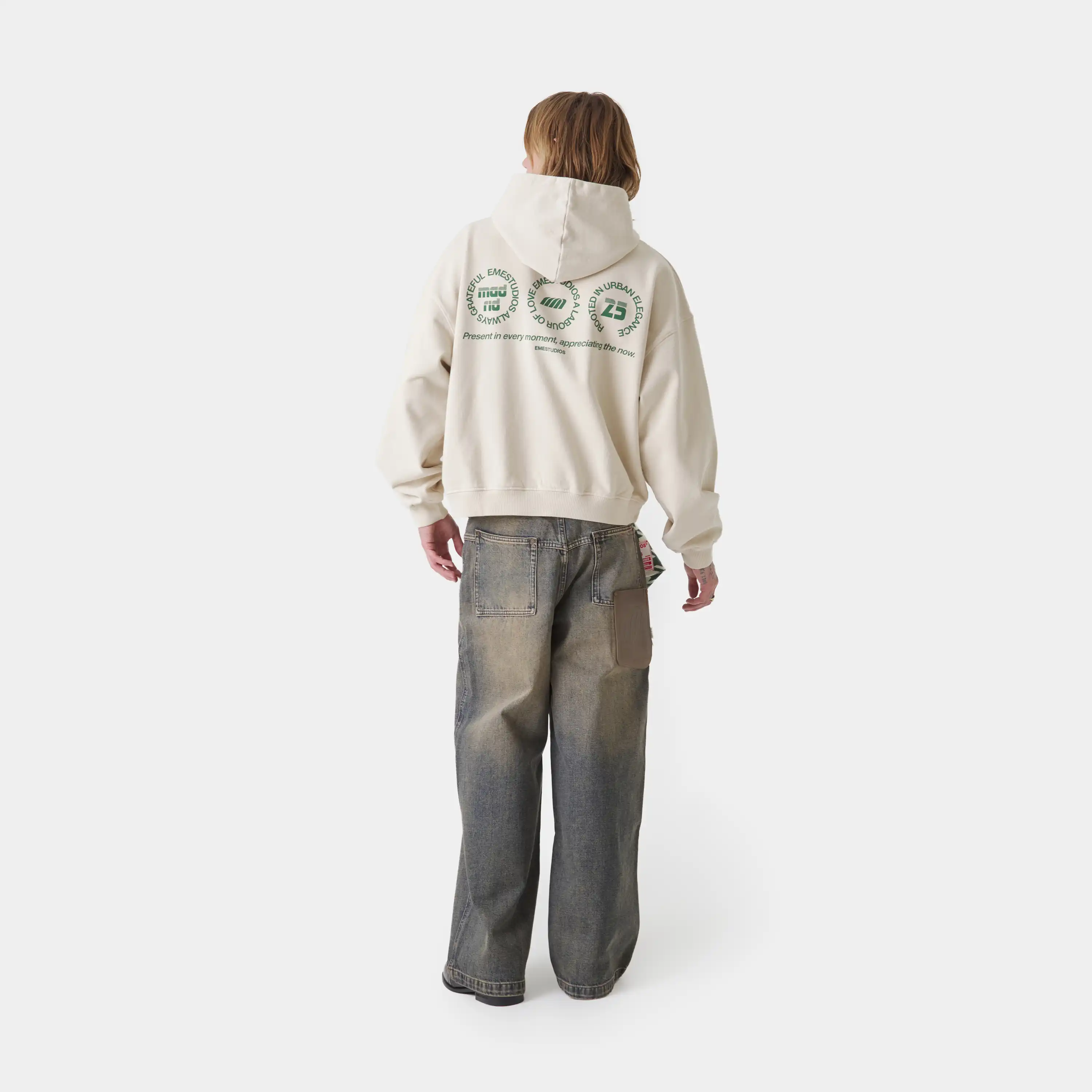 Stamp Off Sand Oversized Hoodie