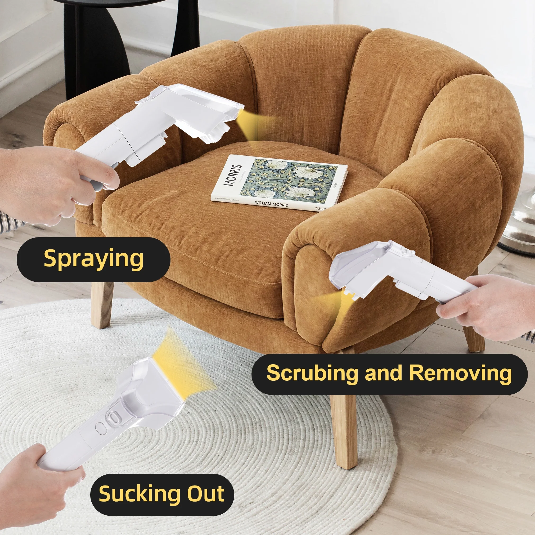 C1 Portable Extractor for Couch and Carpet Cleaner Upholstery Cleaner for Deep Cleaning - Image 5