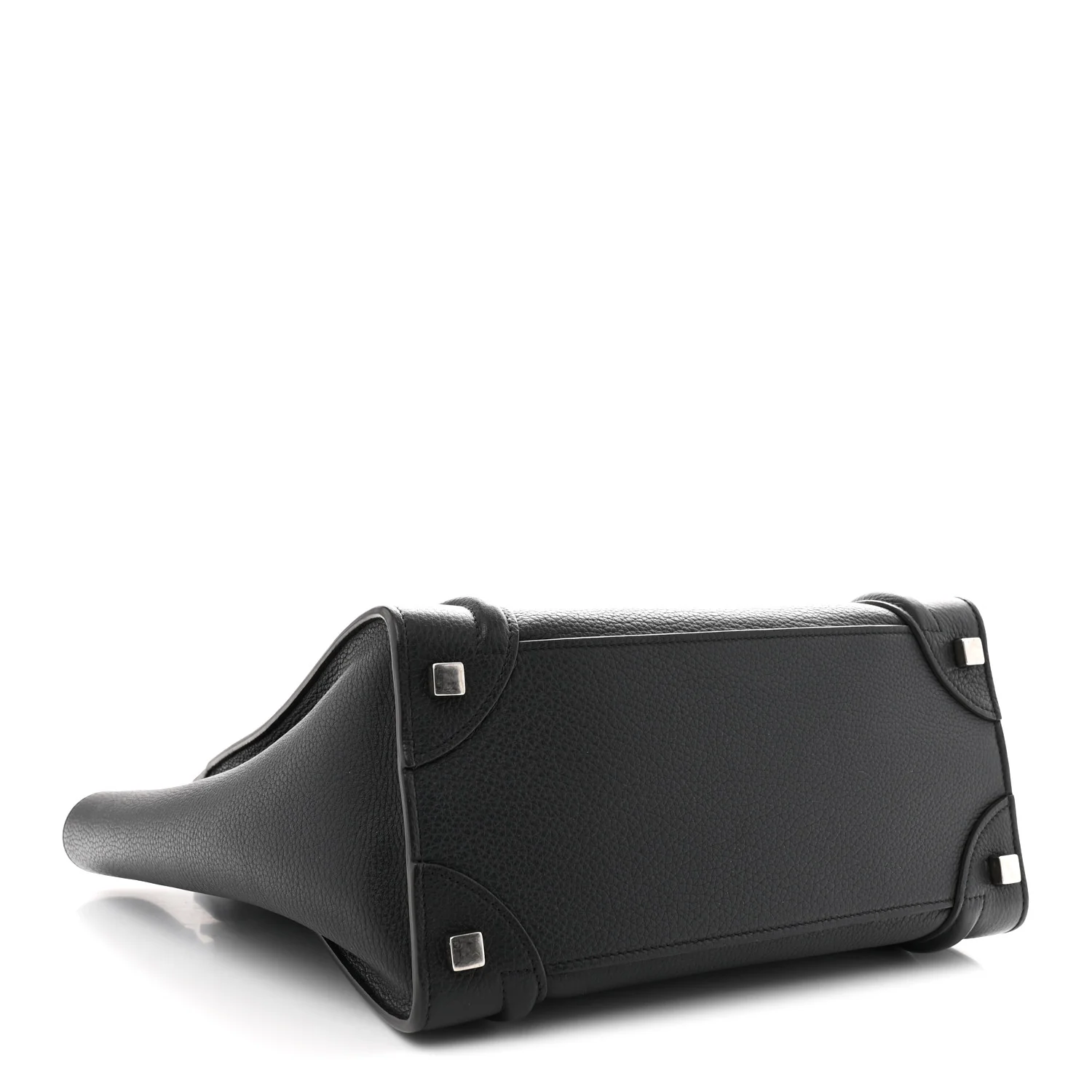 Drummed Calfskin Micro Luggage Black
