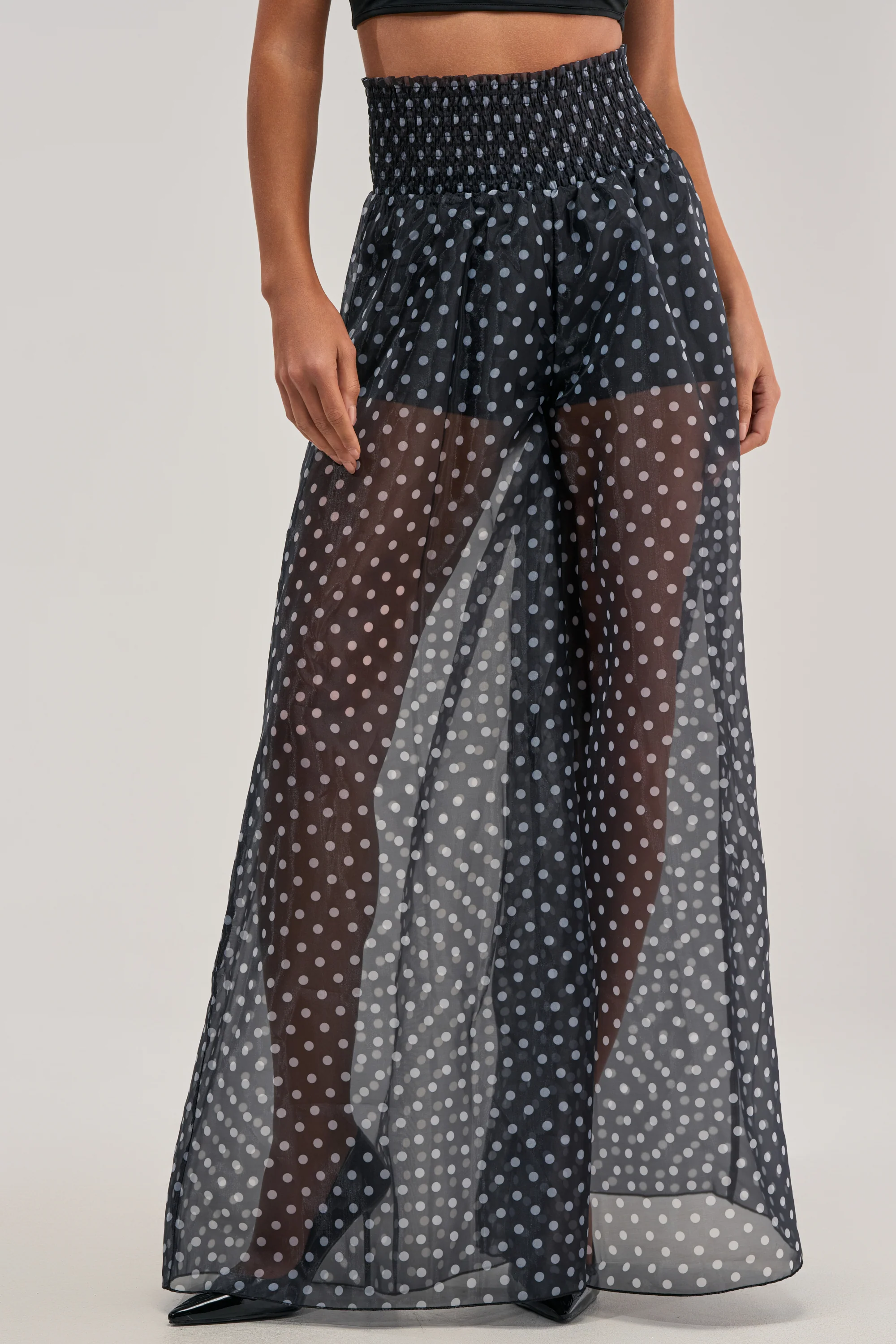 PRETTY GIRL POLKA DOT PALAZZO PANT - Akira Store