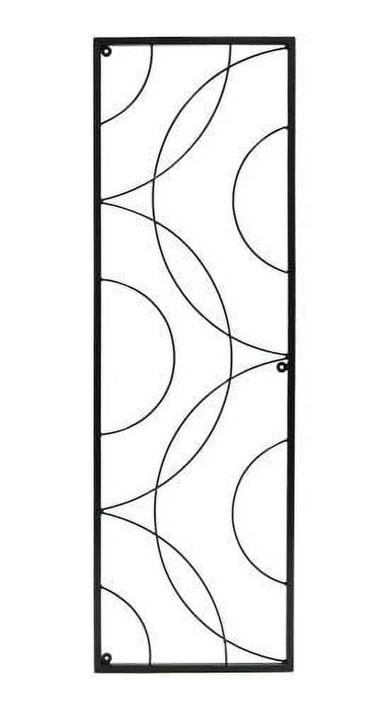 Achla Designs Traditional Corona Decorative Garden Trellis of 2 Pieces, 42 Inch Tall, Black Powder Coat Finish
