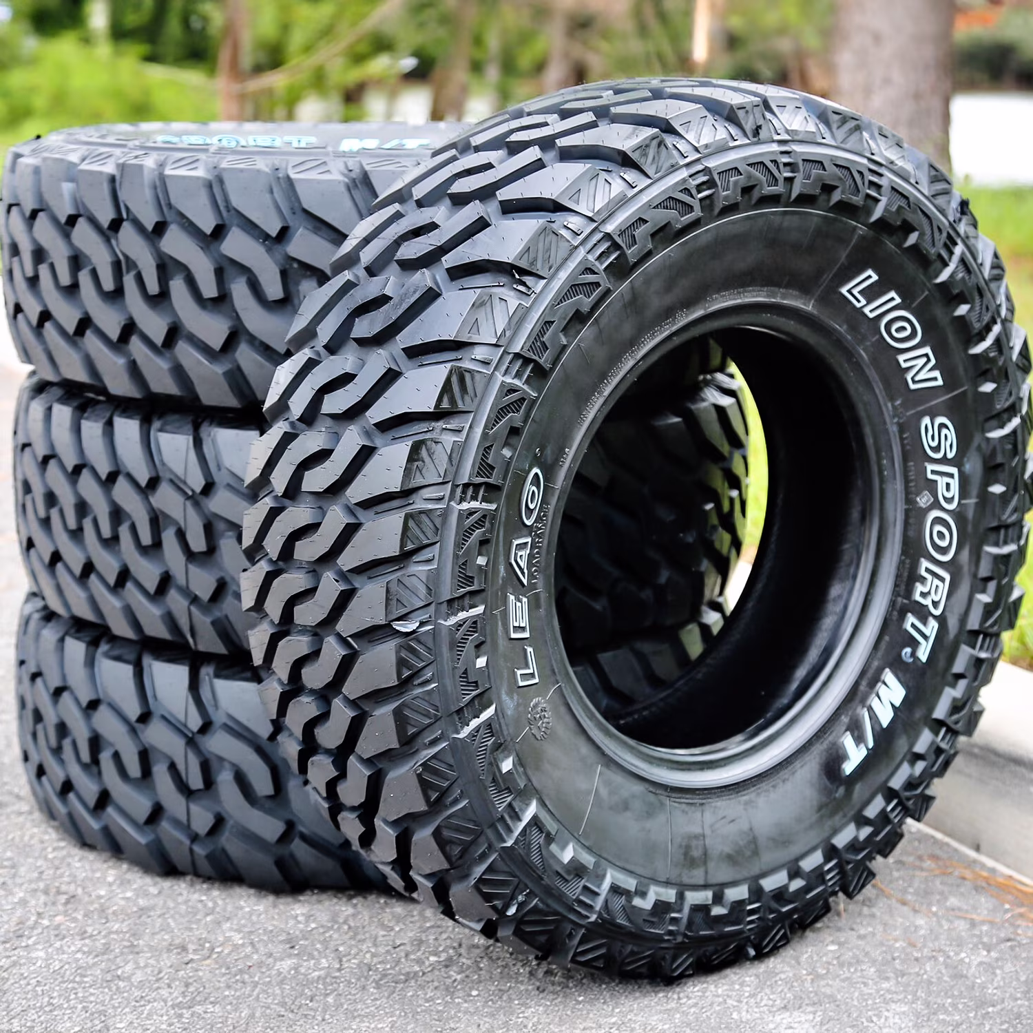 Set of 4 Leao Lion Sport MT 285/75R16 126/123Q E 10 Ply M/T Mud Light Truck Tires