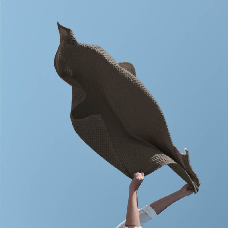 Big Waffle badehånkle 150x100 cm clay