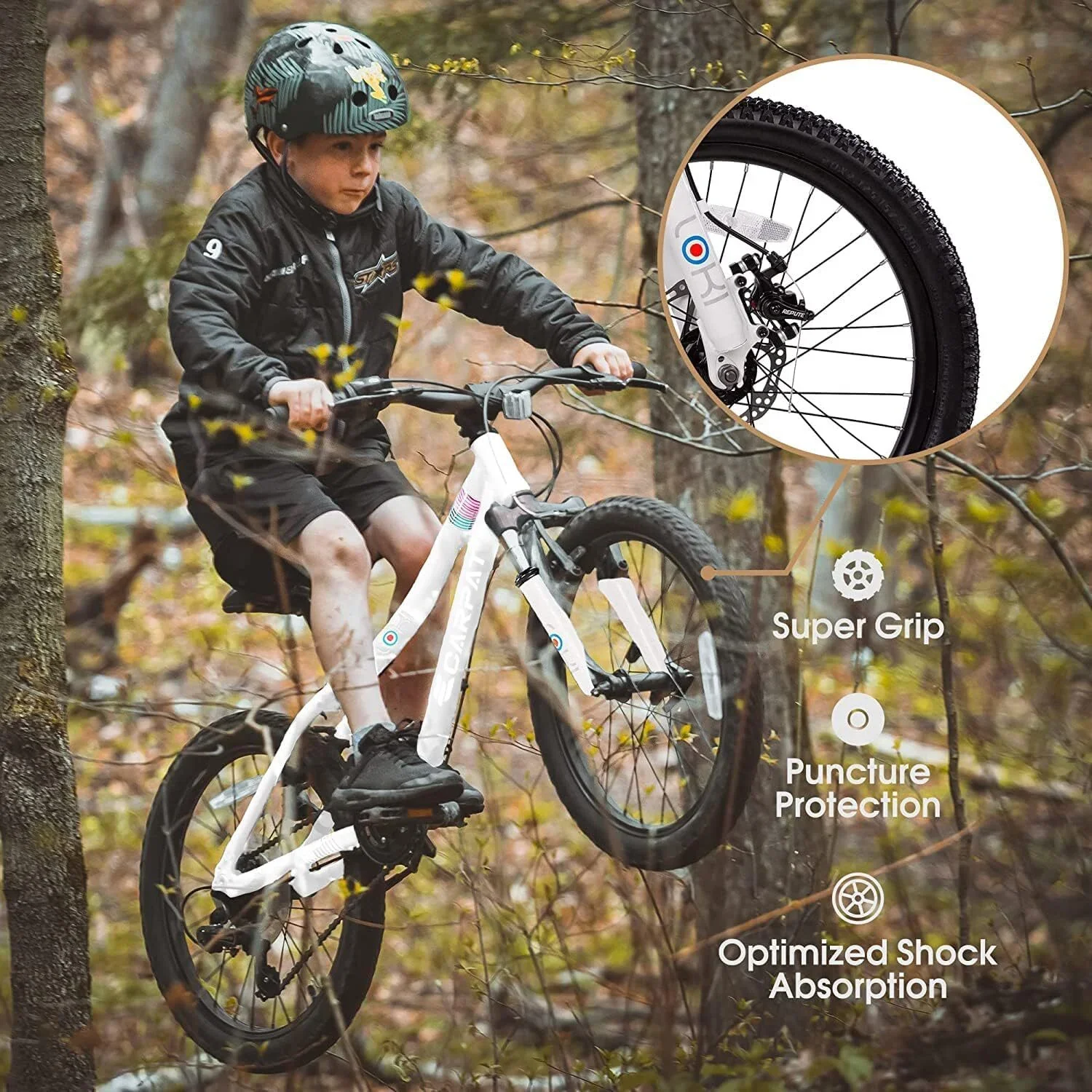 iYofe 20 Mountain Bike for Boys Girls, Bicycle for Kids with SHIMANO 7 Speed, Shock Absorbing Front Fork, Lightweight Bikes with V-Brakes for Outdoor Adventure, Blue